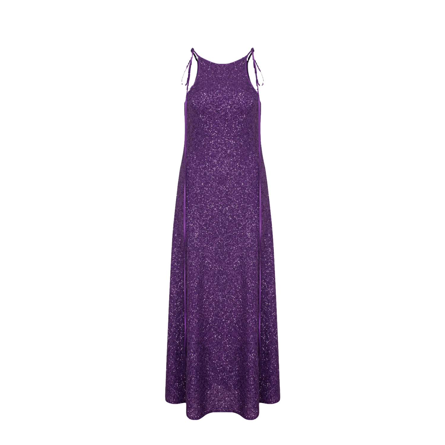 Nazli Ceren Addie Sequin Long Dress In Sparkling Grape In Purple