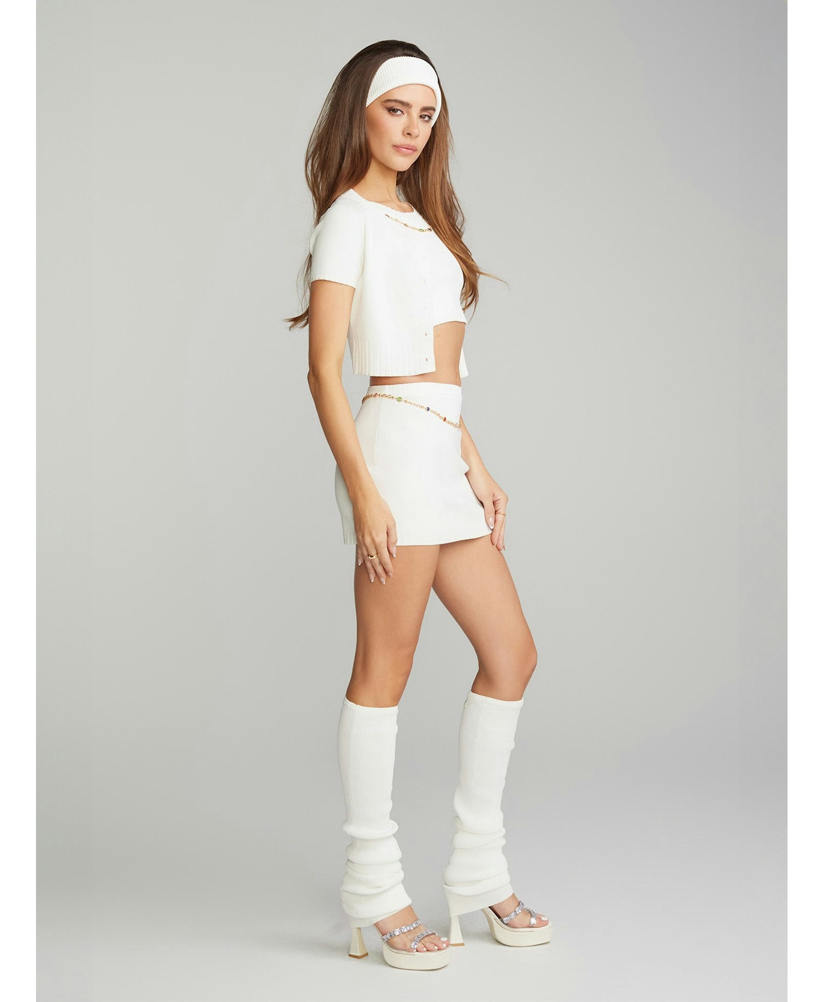 Kennedy Knit Skirt (White) made by Nana Jacqueline