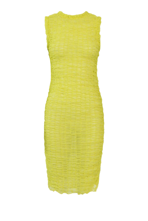 Hanne Bloch Lemon Smock Tank Dress In Yellow