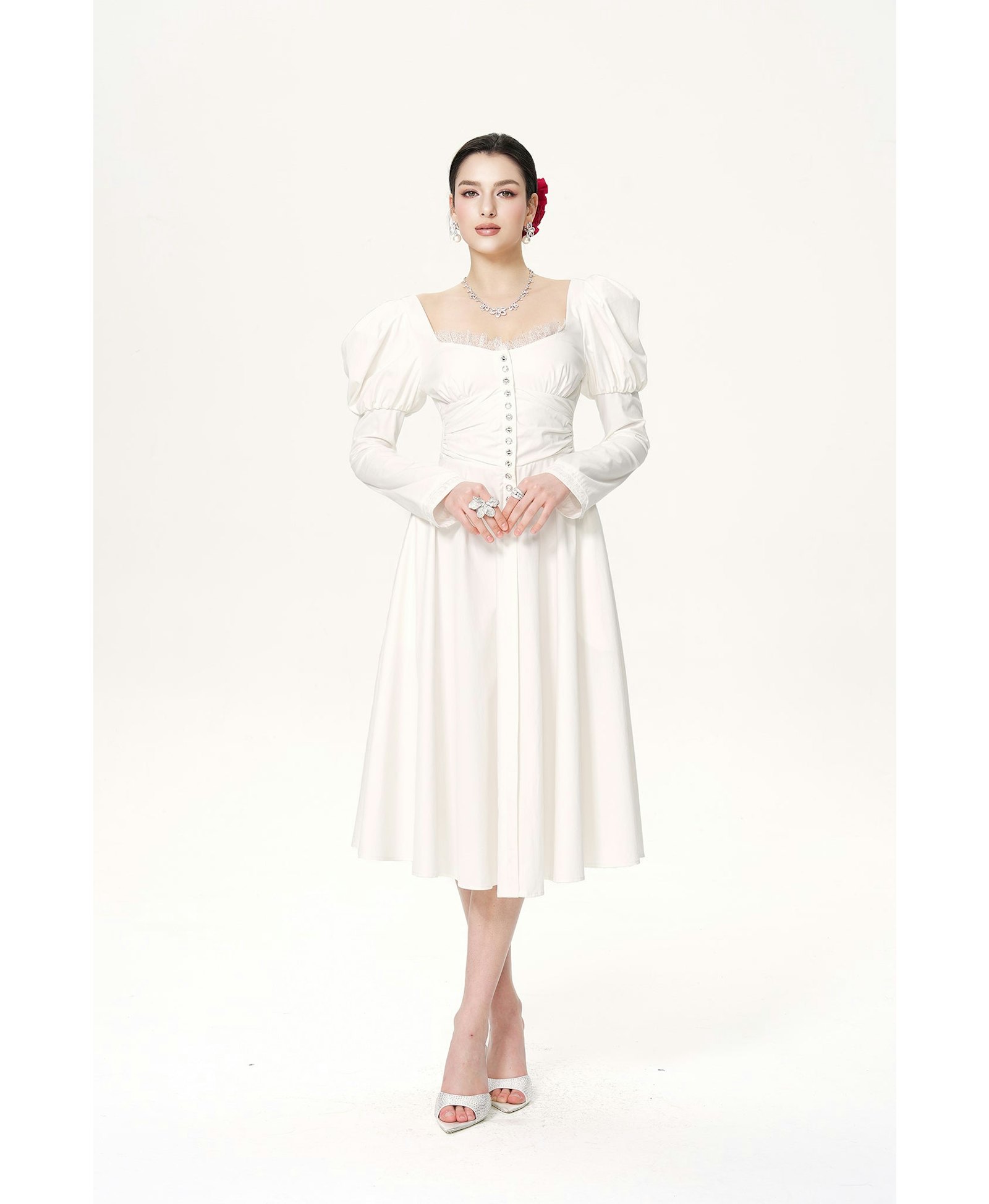 Livia Dress (White) made by Nana Jacqueline