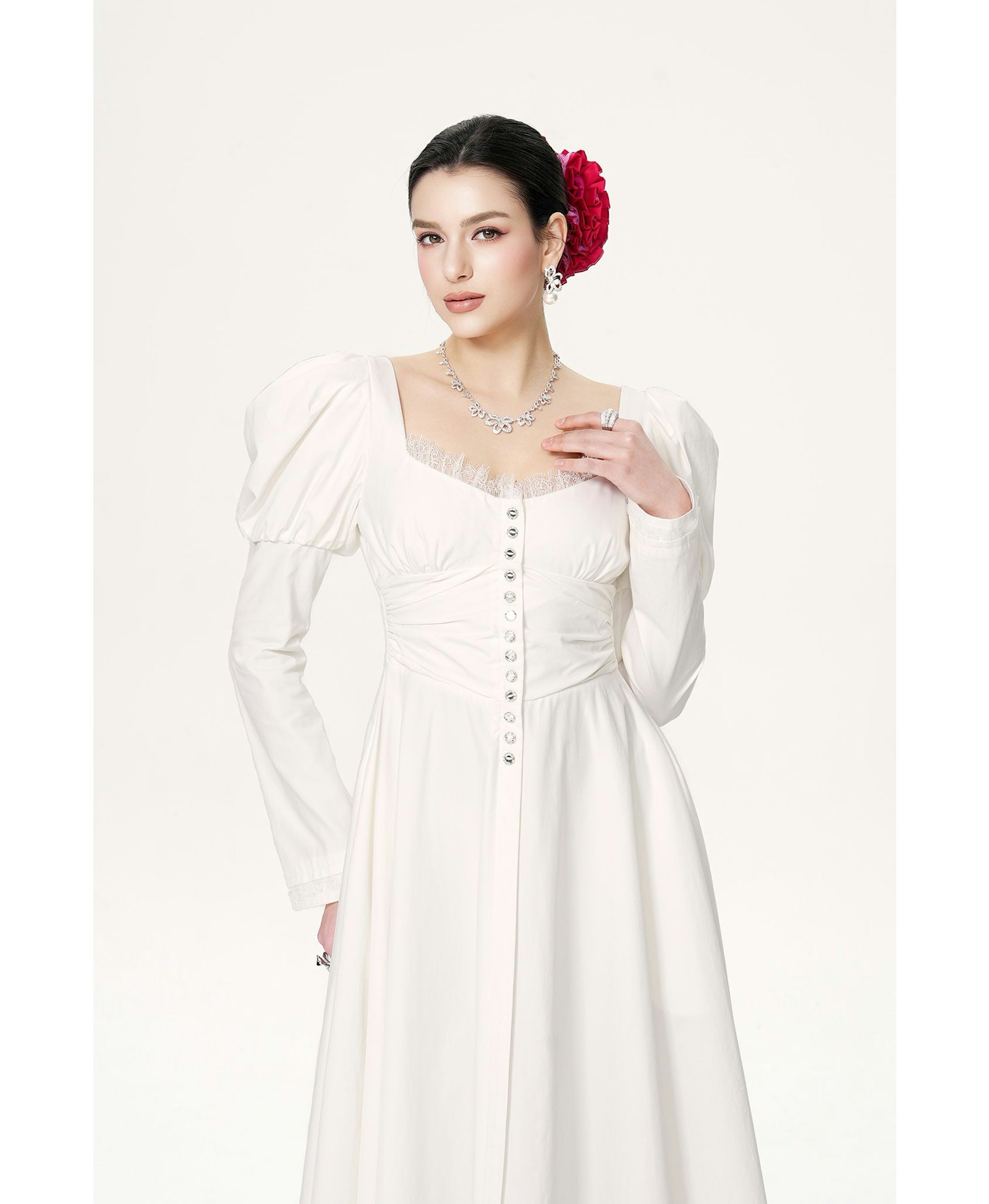 Livia Dress (White) made by Nana Jacqueline