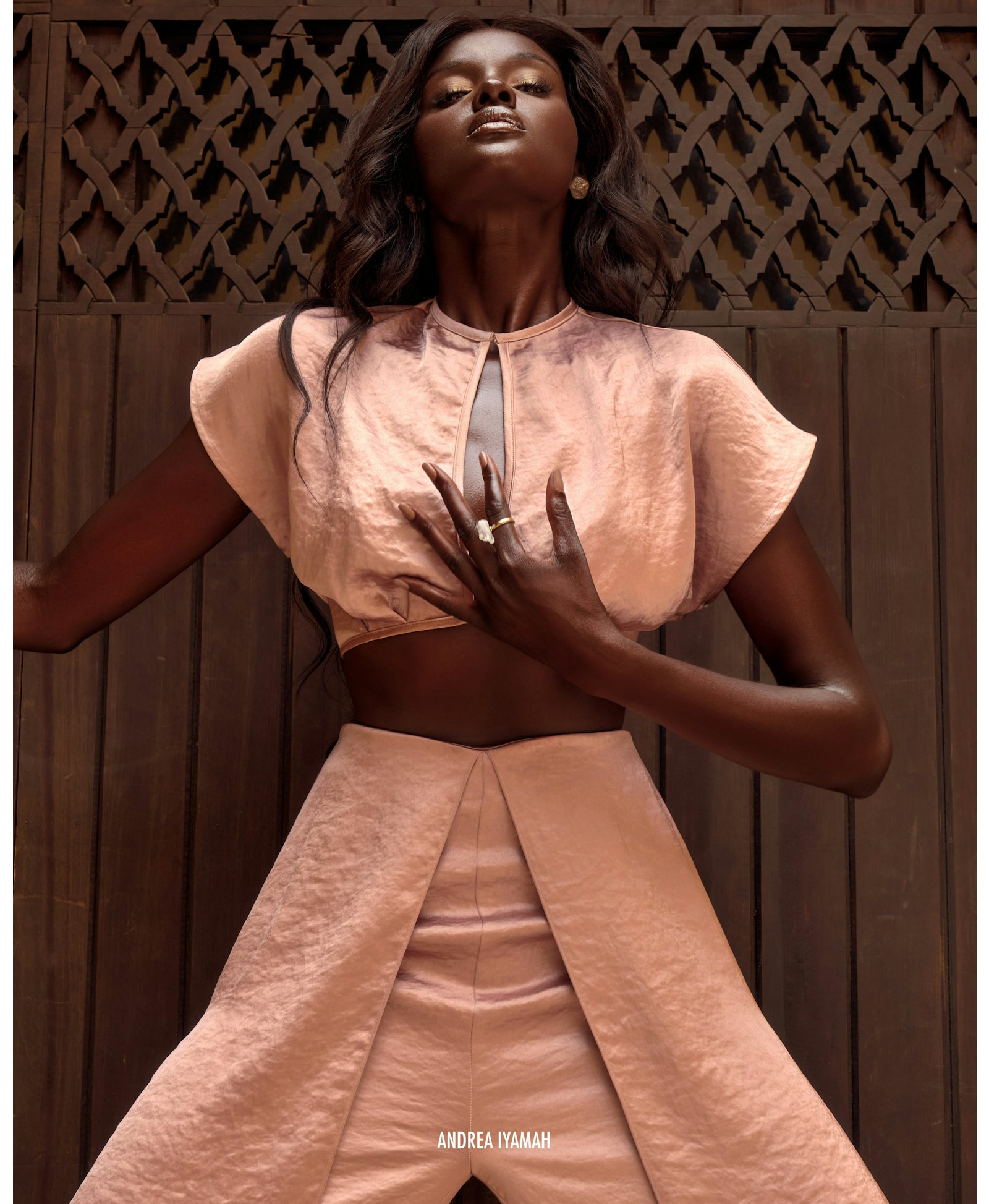 HAMI CROP TOP - PEARL PINK in Pink made by Andrea Iyamah