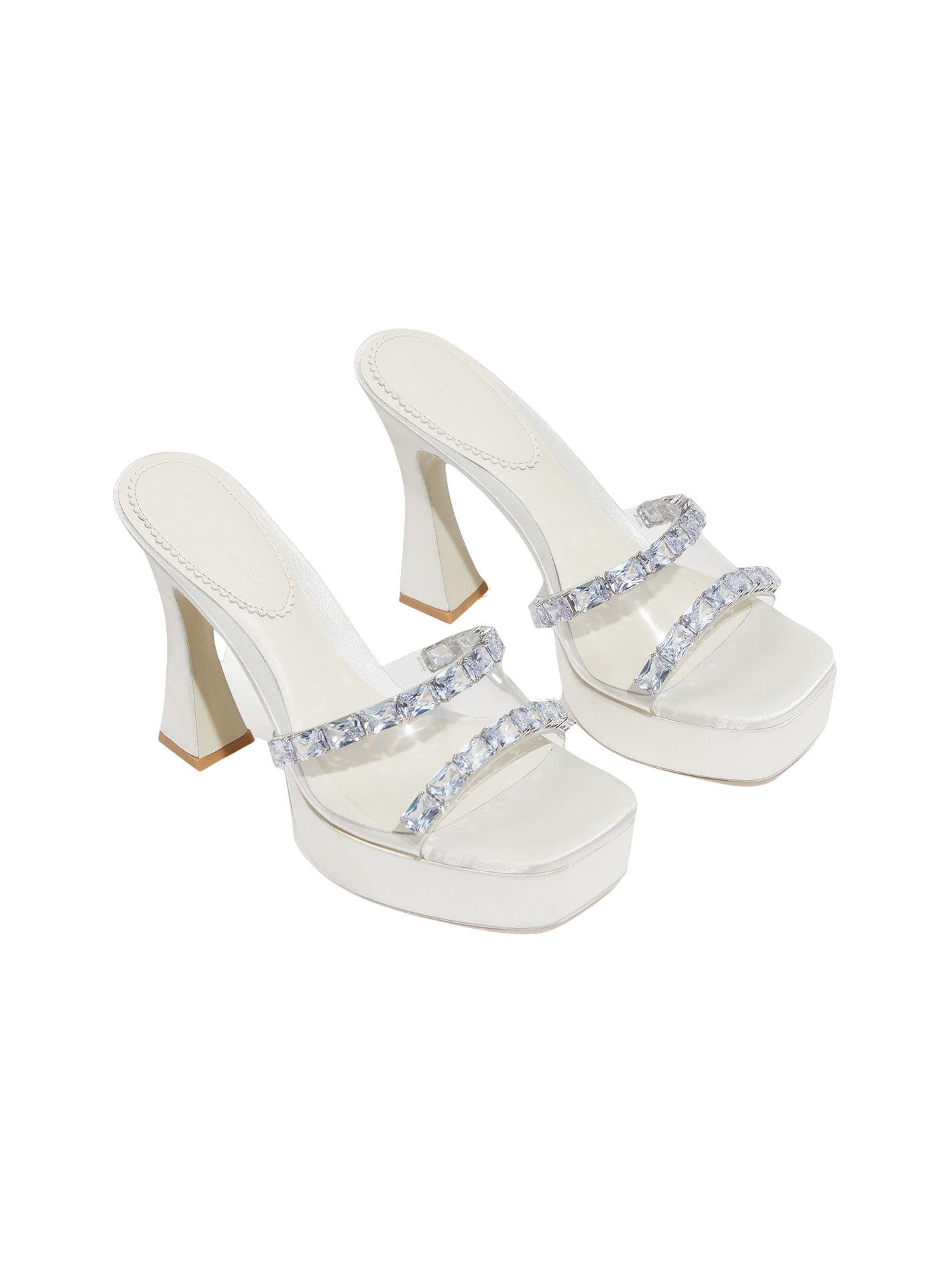 Nana Jacqueline Mirabel Diamond Heels (white)