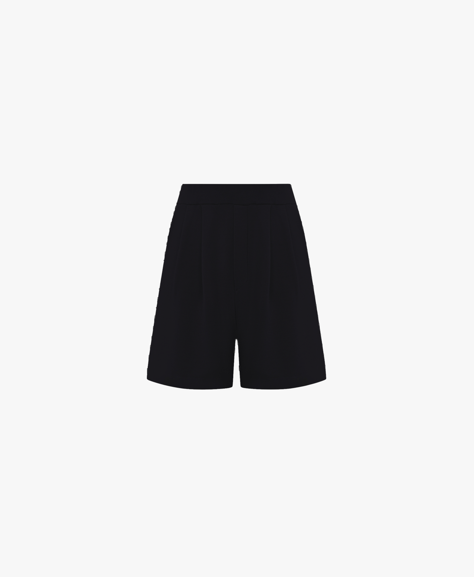 PLEATED WIDE-LEG SHORTS in Black made by CRUSH Collection