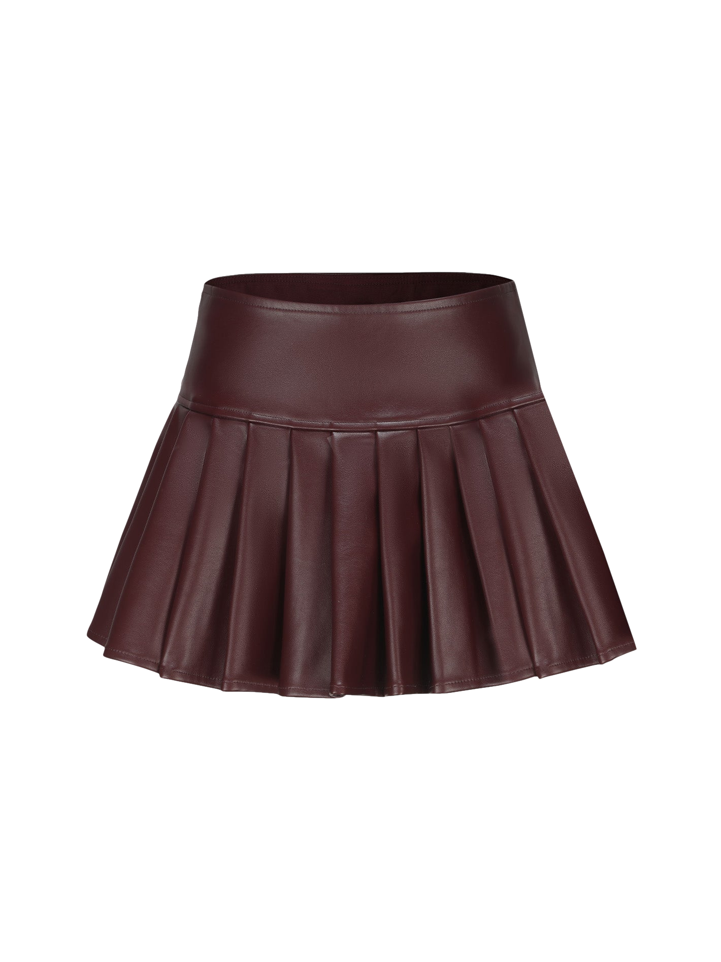 Nana Jacqueline Mirabel Faux Leather Skirt (brown)