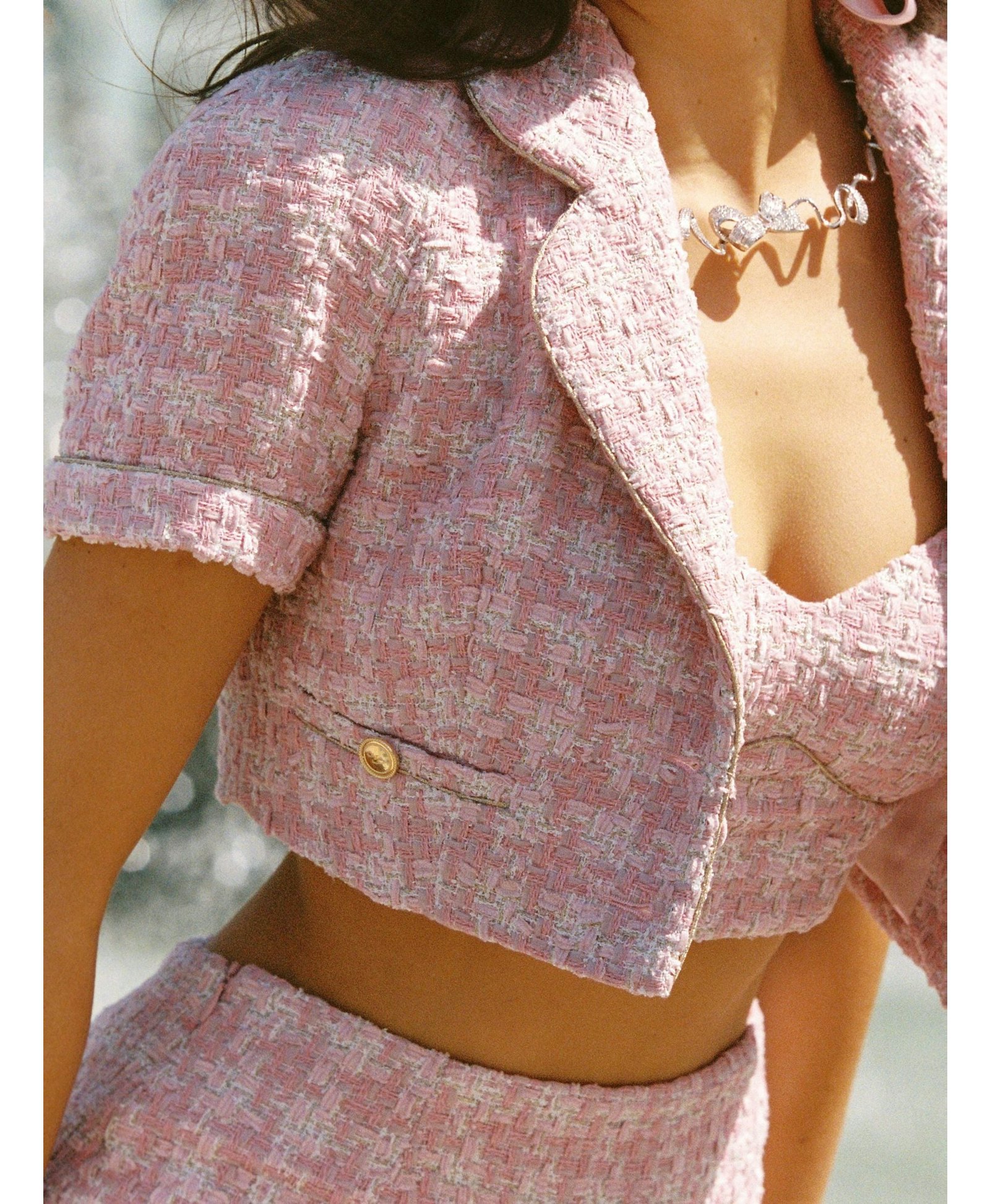Chelsea Tweed Top (Pink) in Pink made by Nana Jacqueline
