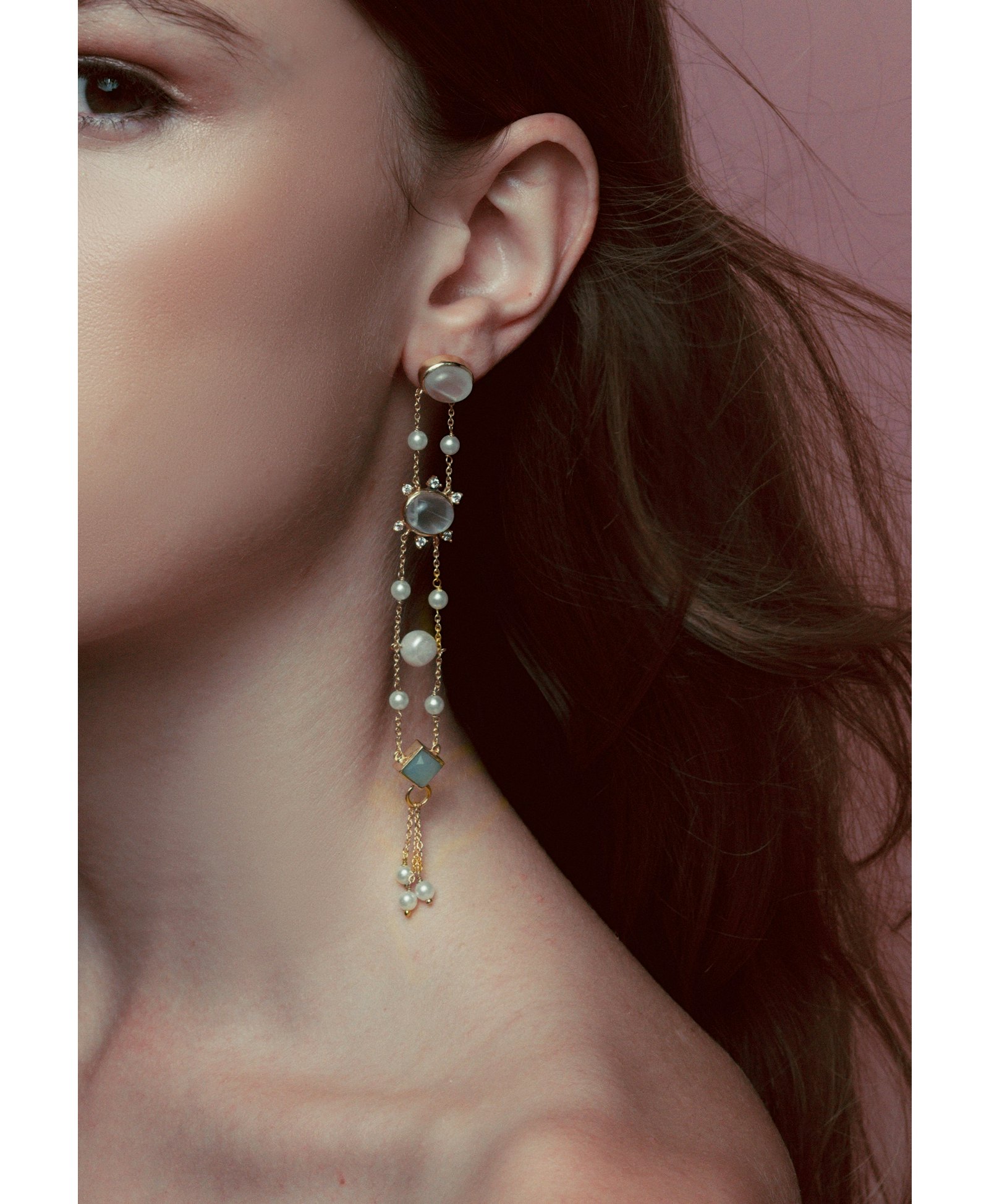 Pendientes Galatea Blancos made by Lavani Jewels