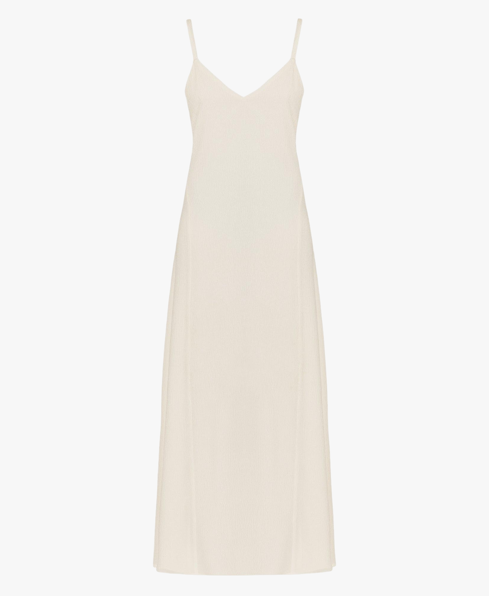 INES textured silk open back maxi dress made by UNDRESS