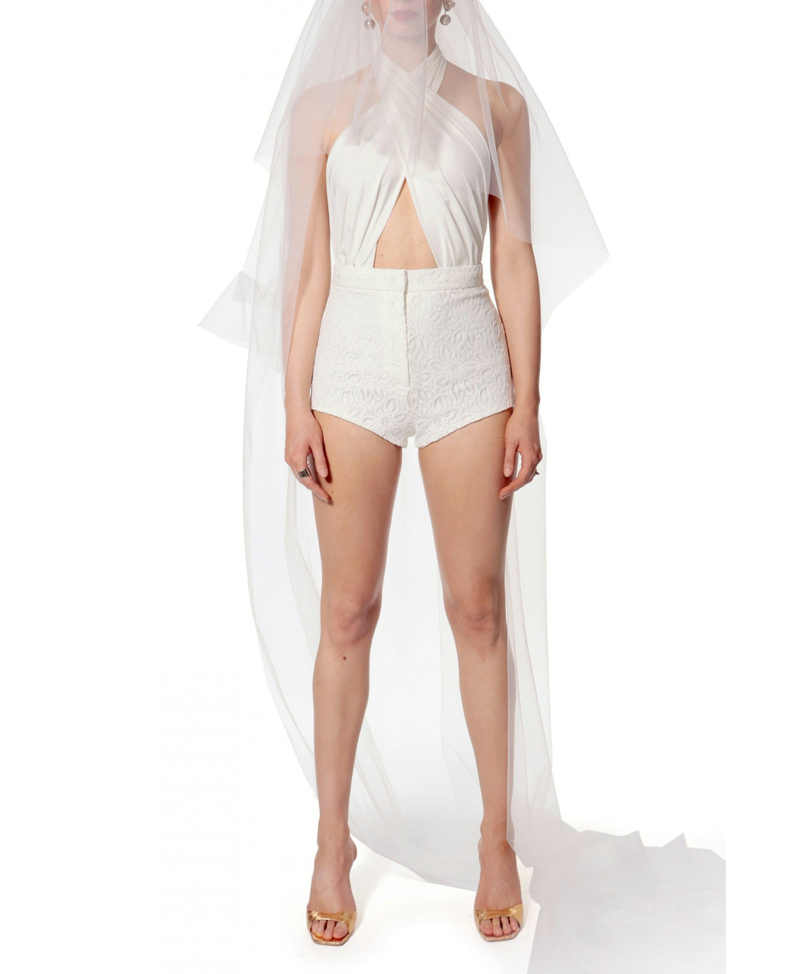 Micro Shorts Cori Off White made by HALEWSKI