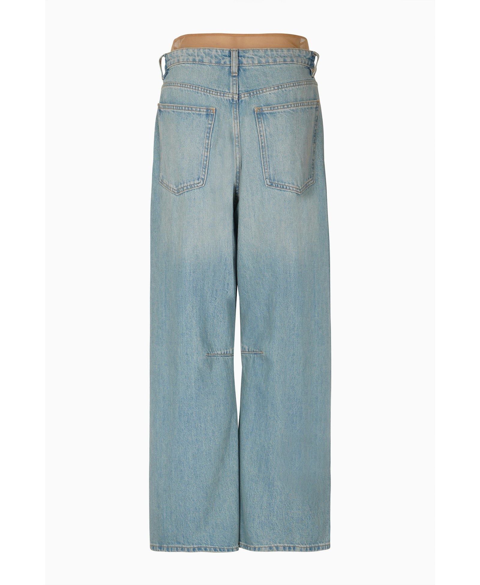 Upcycled Sheer Waist Jeans made by Szabo Sihag