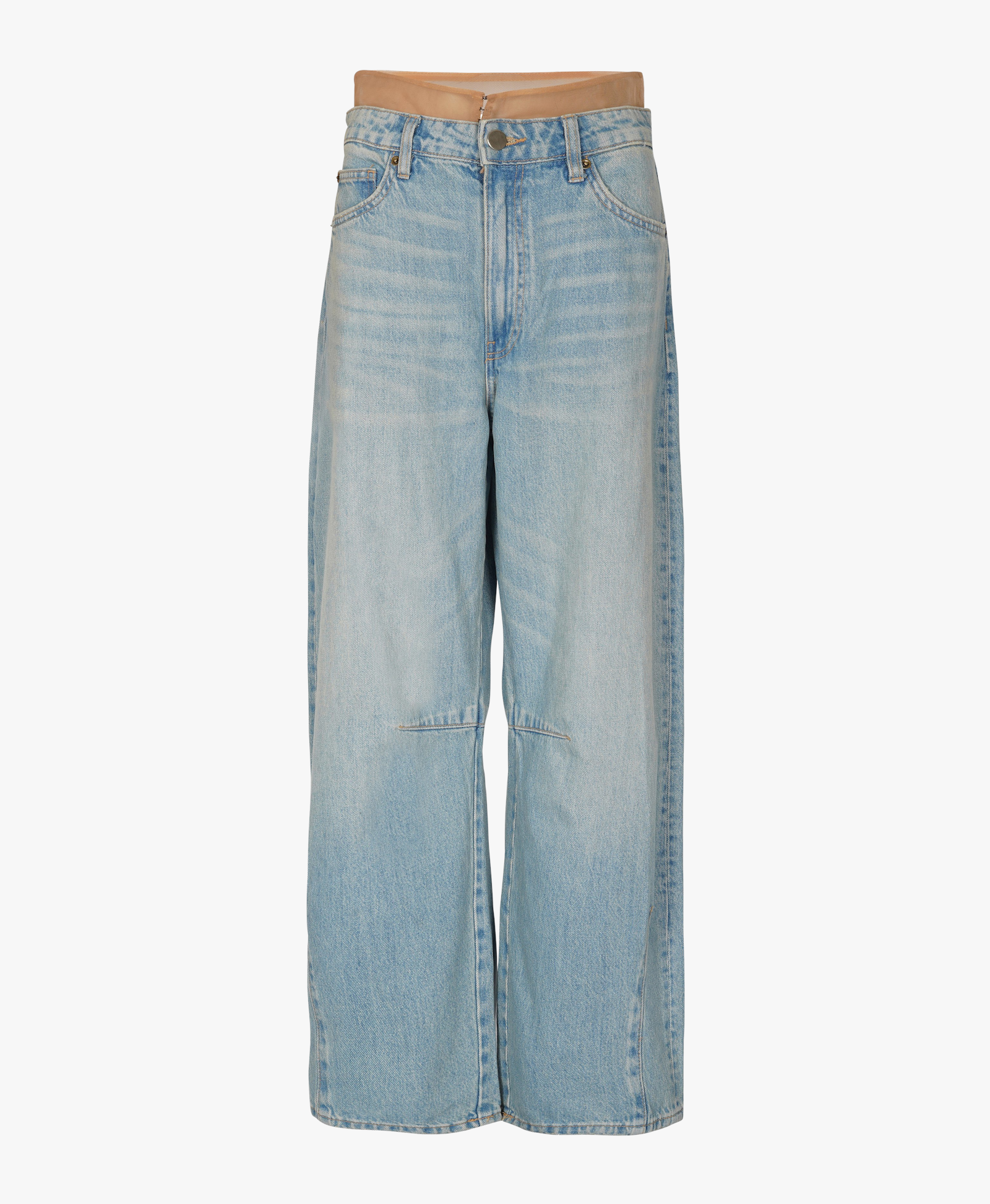 Upcycled Sheer Waist Jeans made by Szabo Sihag