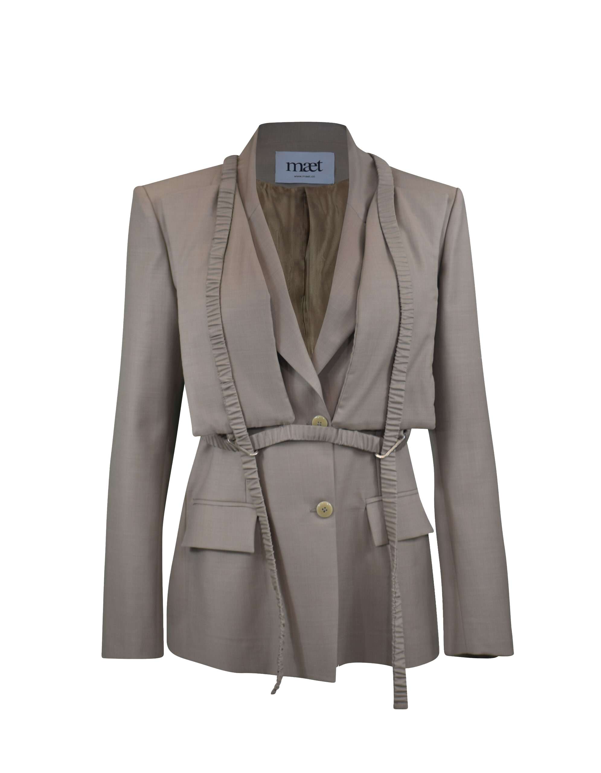 Maet Amelia Jacket With Removable Waistcoat In Brown