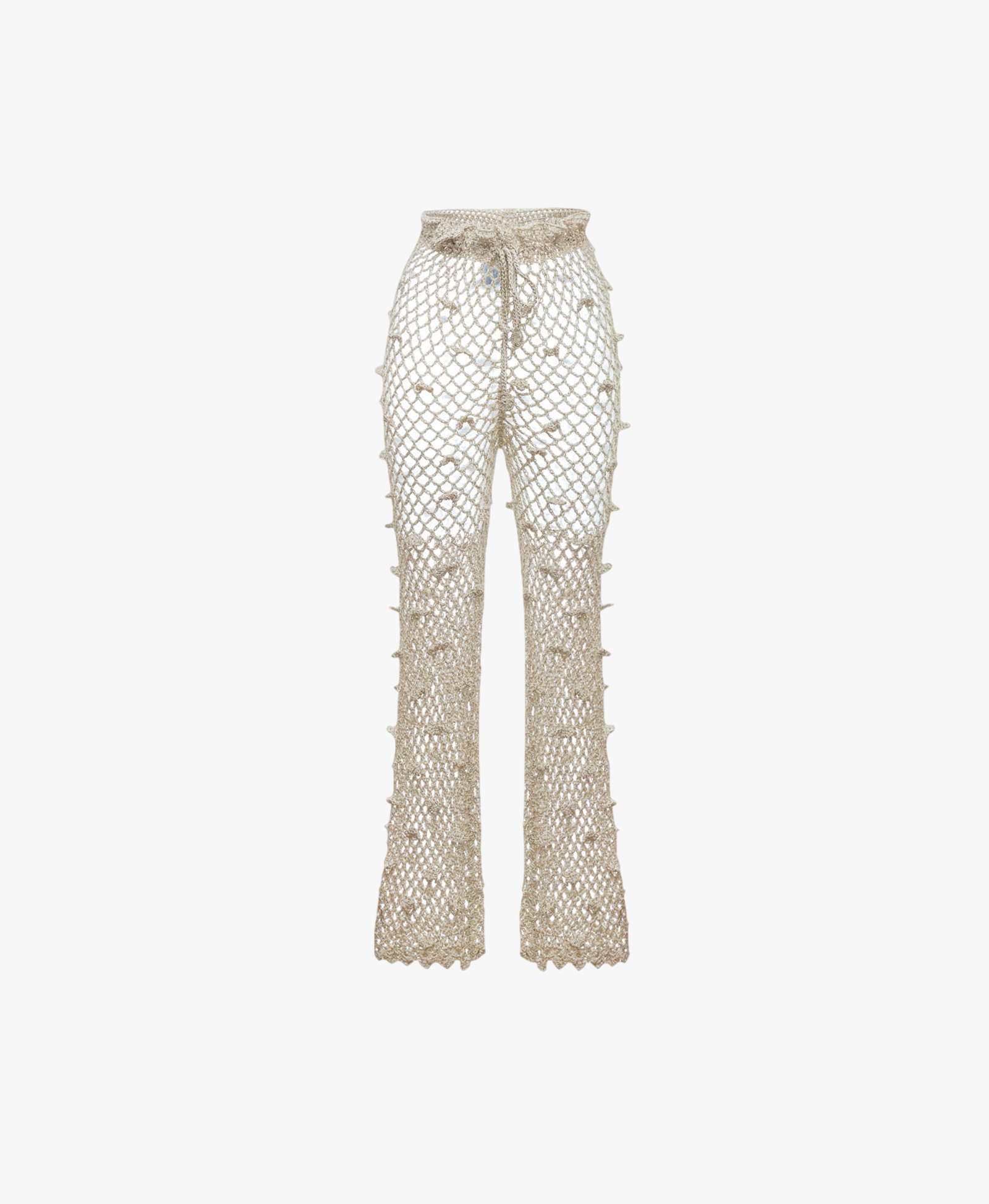 Metallic Handmade Crochet Pants made by ANDREEVA
