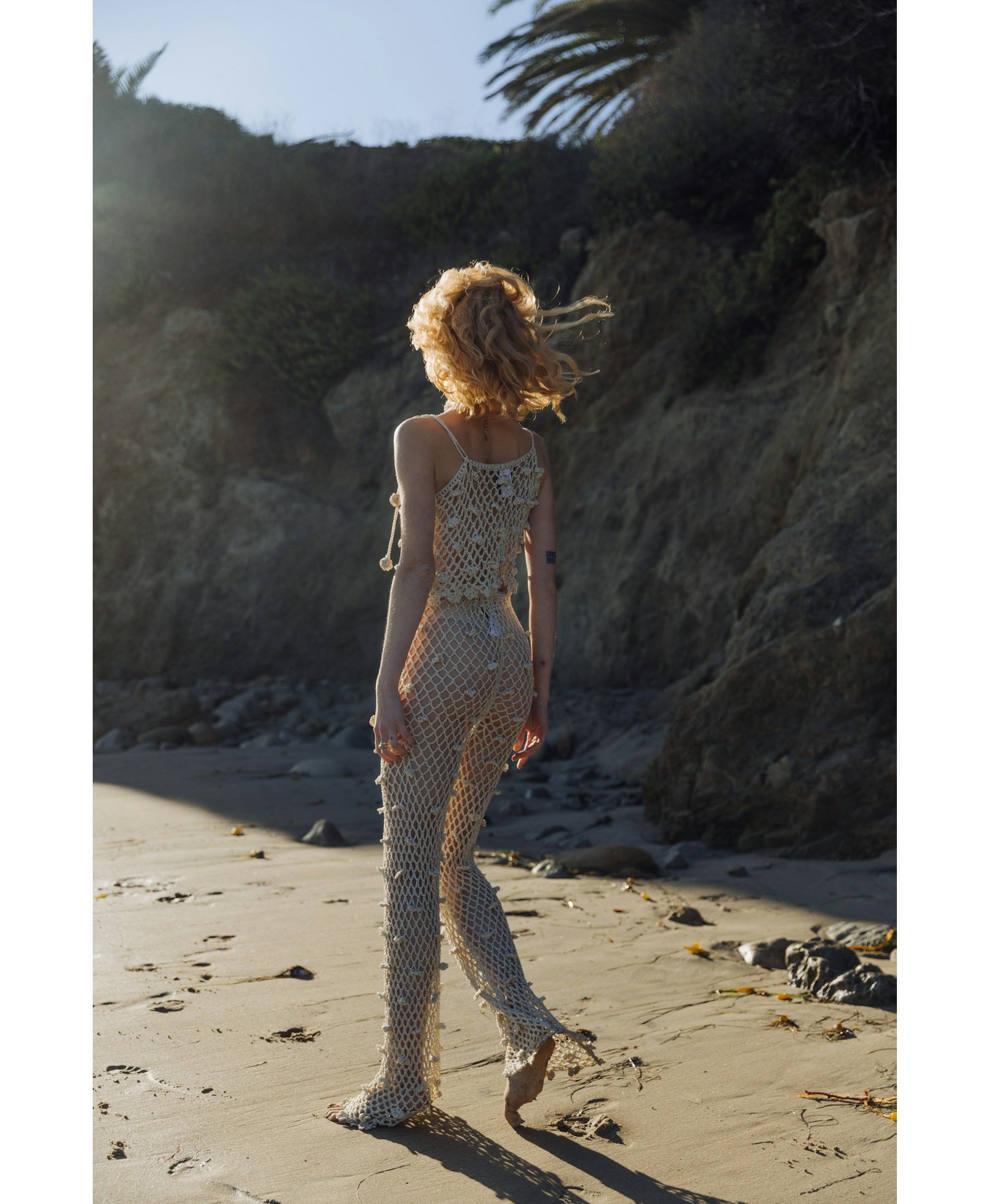 Metallic Handmade Crochet Pants made by ANDREEVA