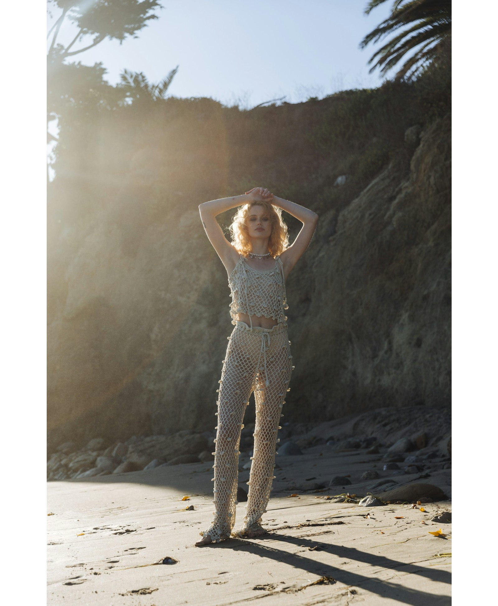Metallic Handmade Crochet Pants made by ANDREEVA