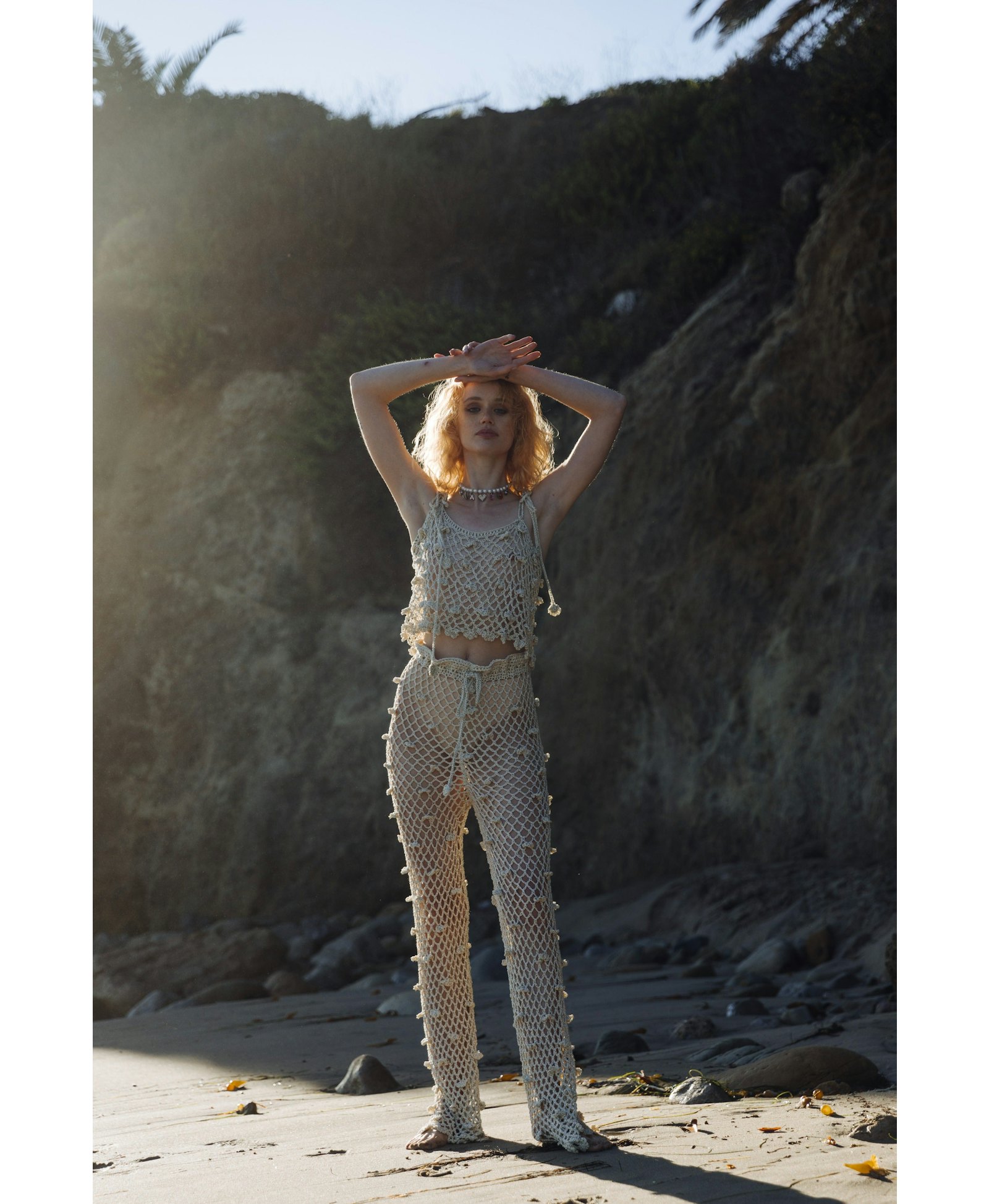 Metallic Handmade Crochet Pants made by ANDREEVA