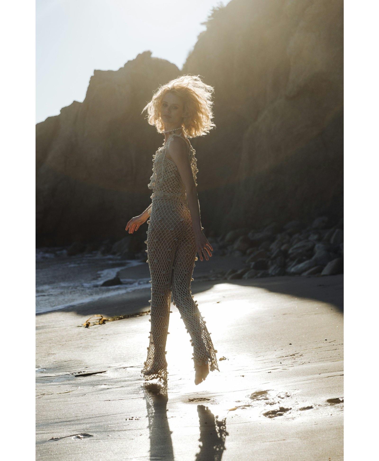 Metallic Handmade Crochet Pants made by ANDREEVA