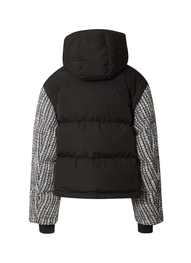 Shop Cloeys Tweed Puffer Jacket And Vest