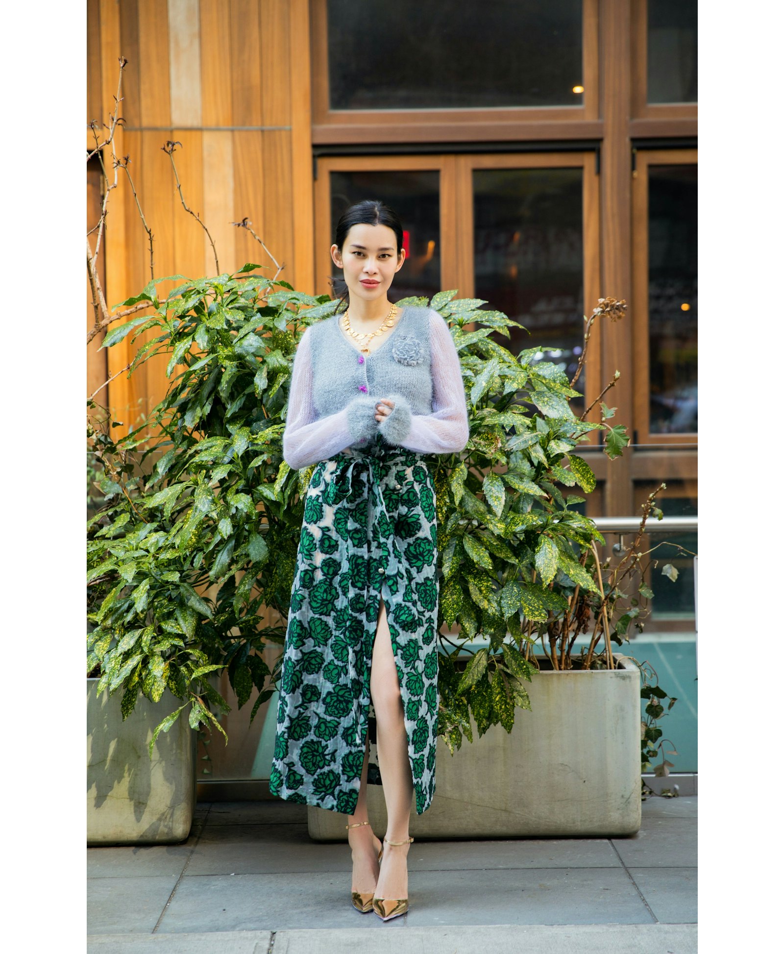 Grey Handmade Cashmere Knit Cardigan in Grey made by ANDREEVA