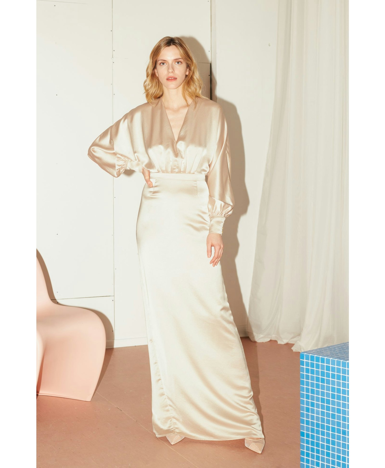 BONA champagne beige wedding dress in Beige made by UNDRESS