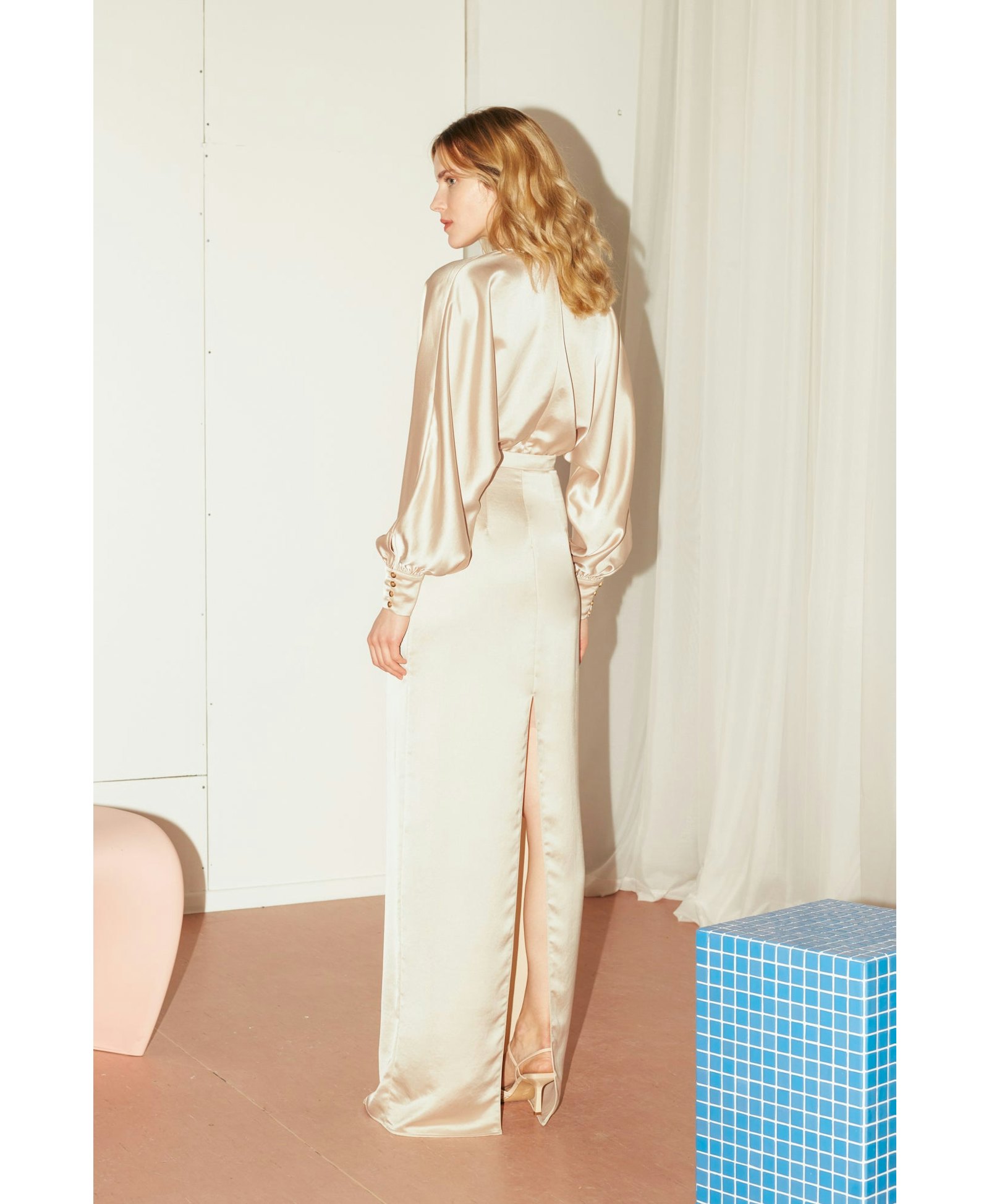 BONA champagne beige wedding dress in Beige made by UNDRESS