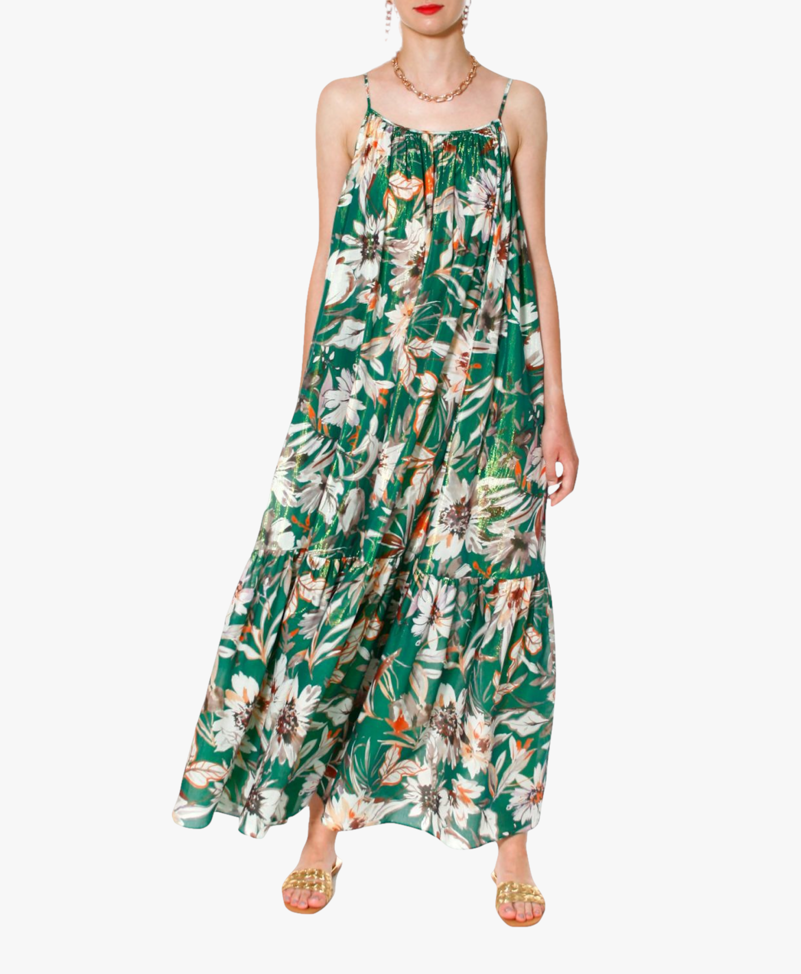 Dress Lea Summer Bouquet in Multi color made by HALEWSKI