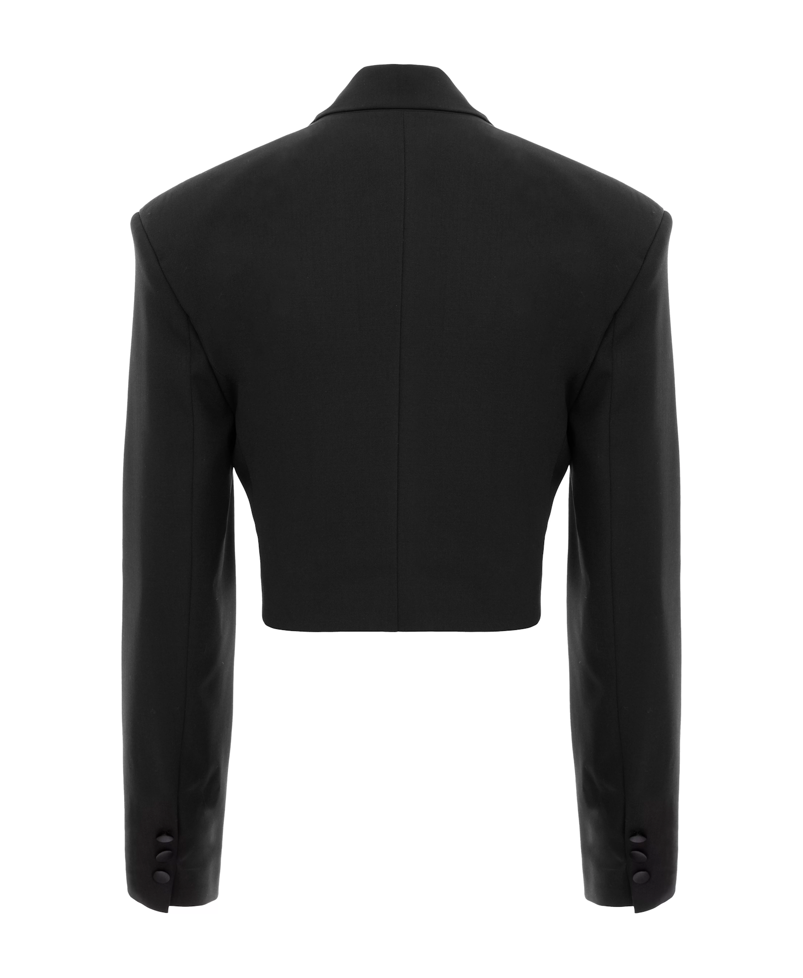 Cropped Silk and Wool Tailored Blazer made by Aureliana