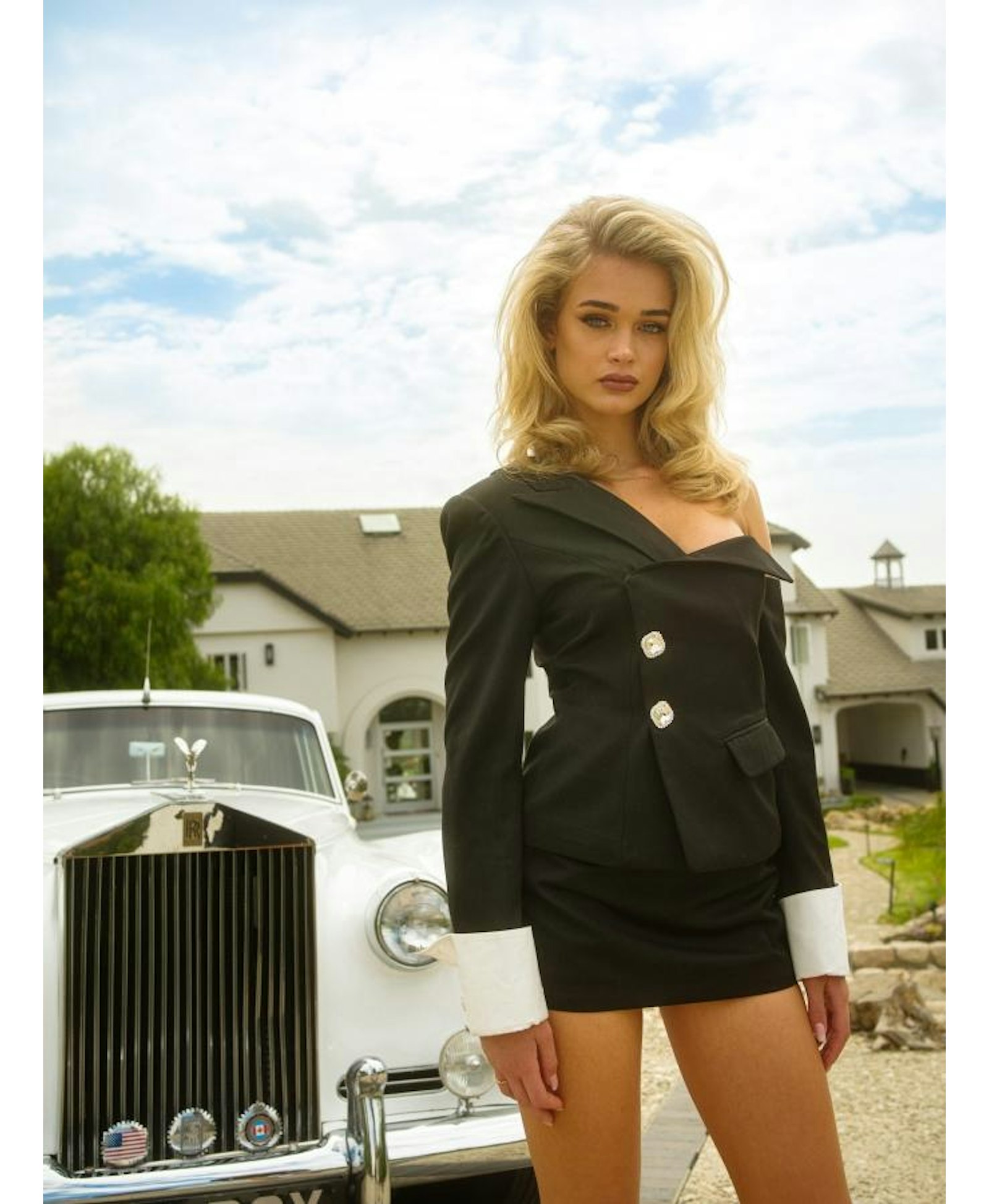 Black Manhattan Blazer Top (Final Sale) in Black made by Nana Jacqueline