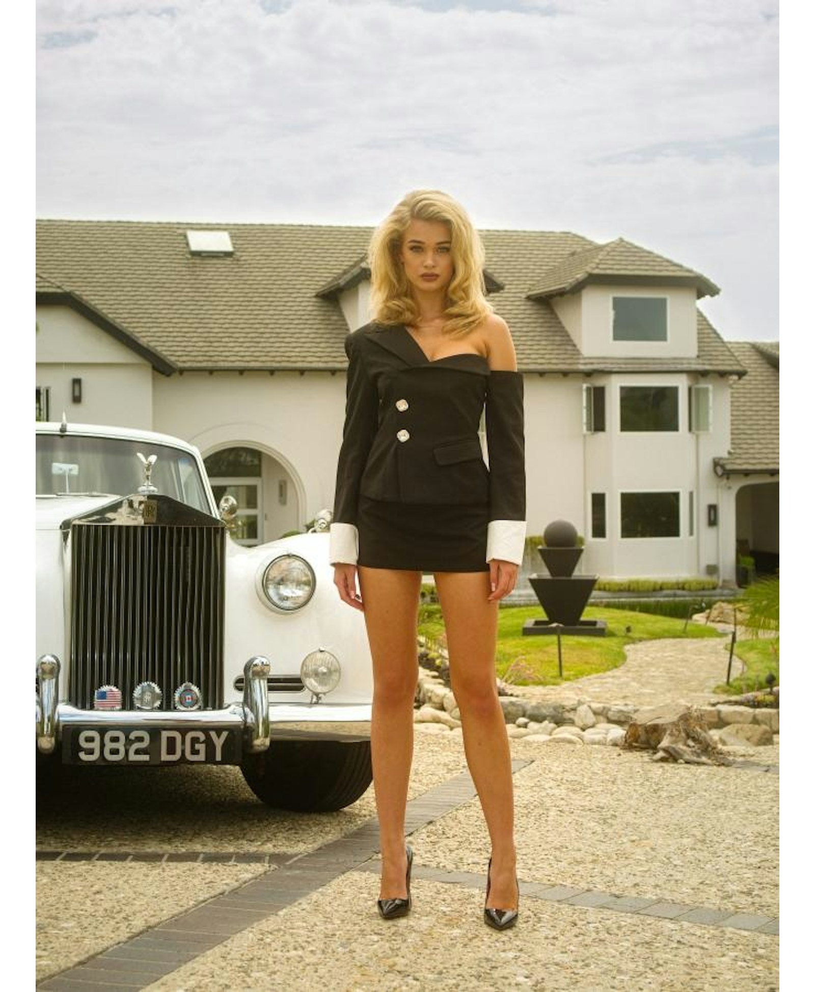 Black Manhattan Blazer Top (Final Sale) in Black made by Nana Jacqueline