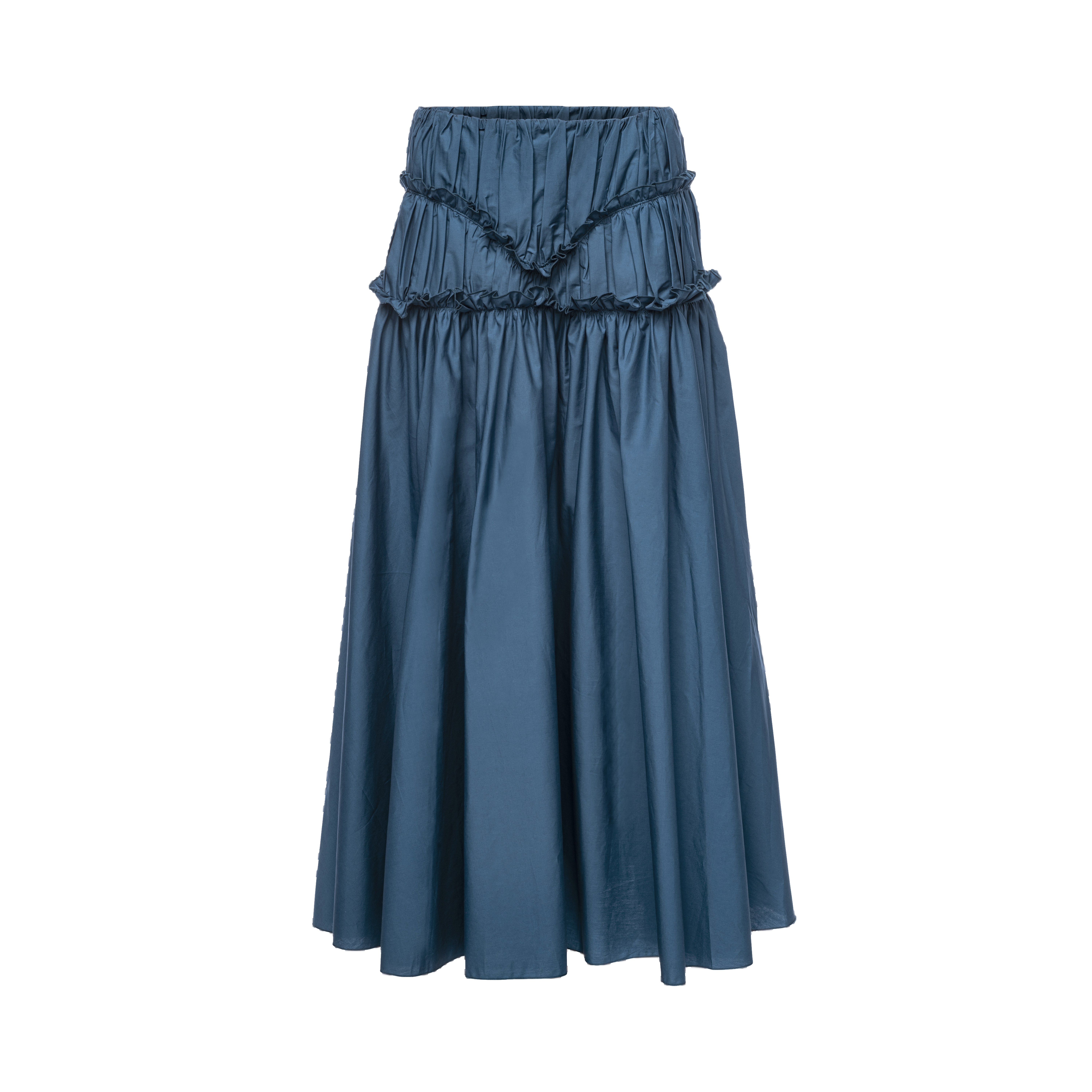 Vasiliki Isabella Ruched Skirt Prussian Blue