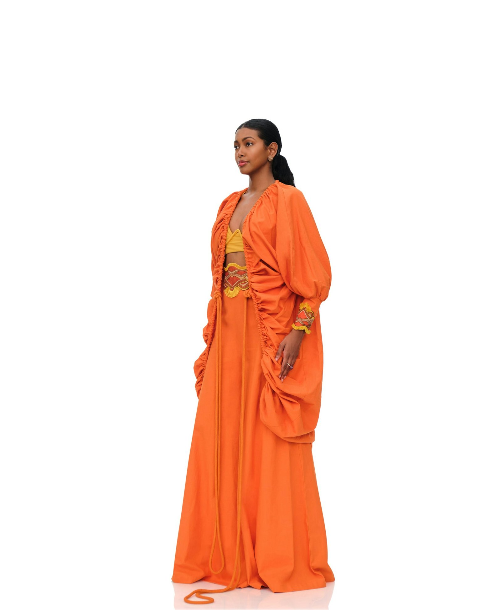 ILO ROBE - CLAY in Orange made by Andrea Iyamah