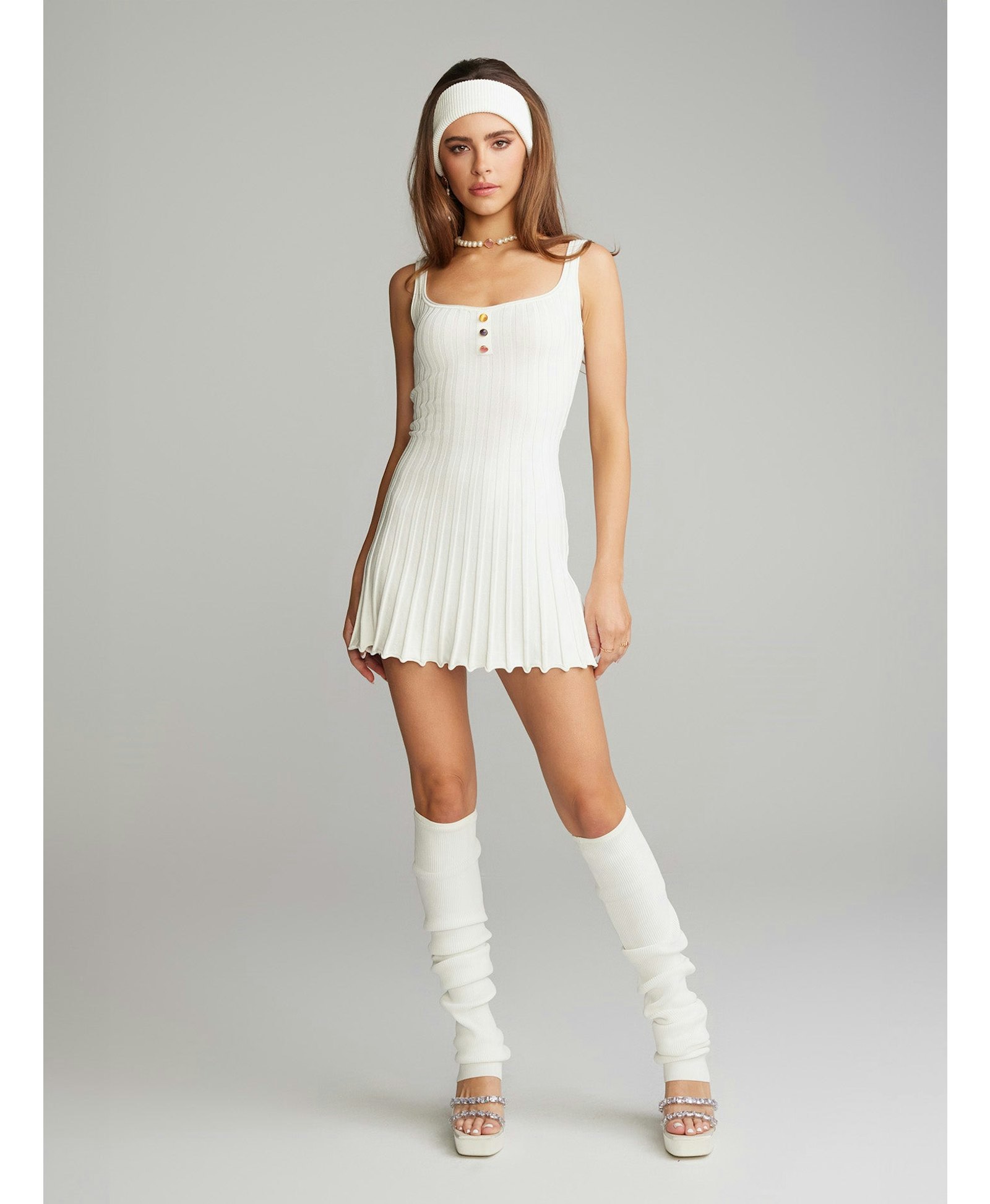 Janelle Knit Dress (White) made by Nana Jacqueline