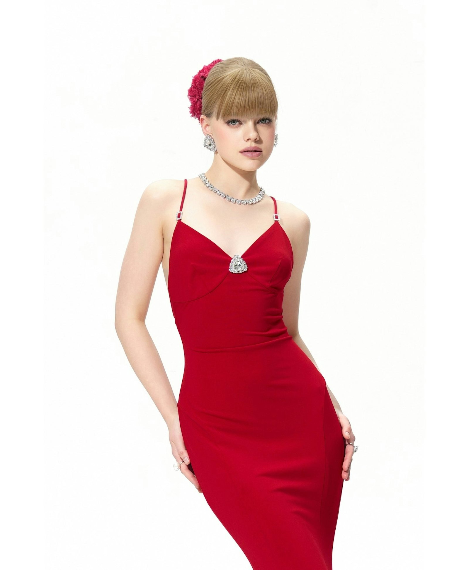 Seraphina Dress (Red) made by Nana Jacqueline