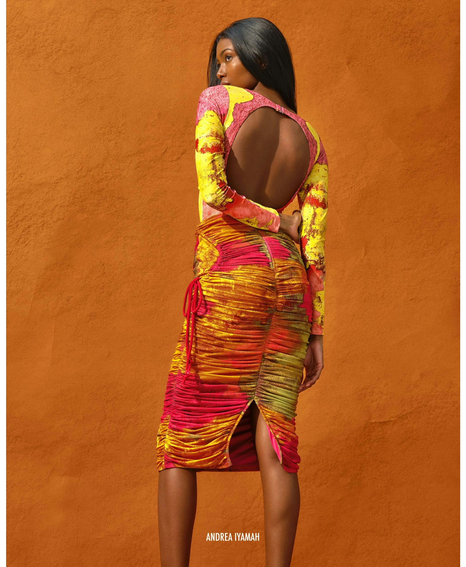 TAKA MESH MIDI SKIRT made by Andrea Iyamah