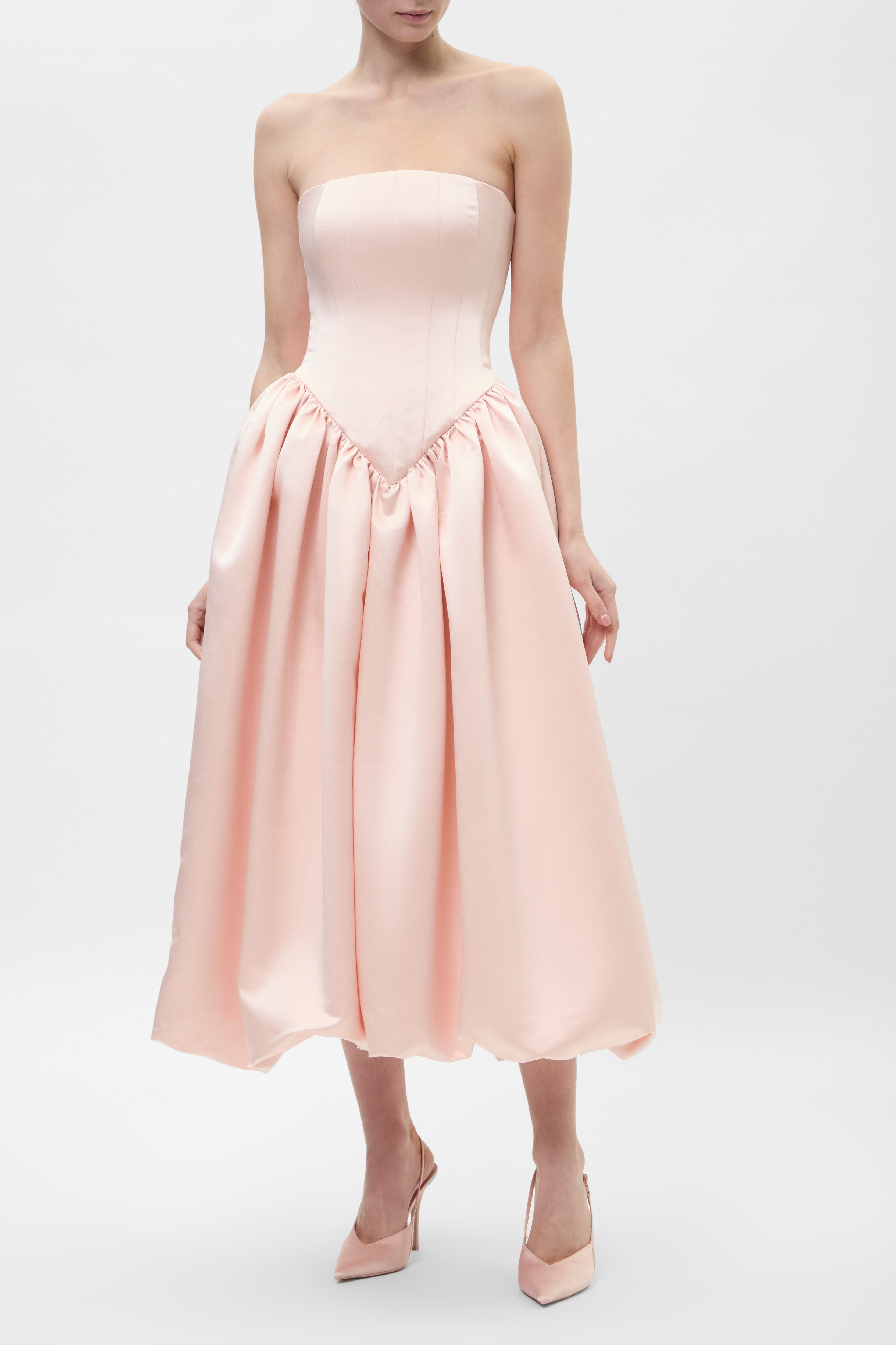 Shop Balykina Rosali Transformer Dress In Peach