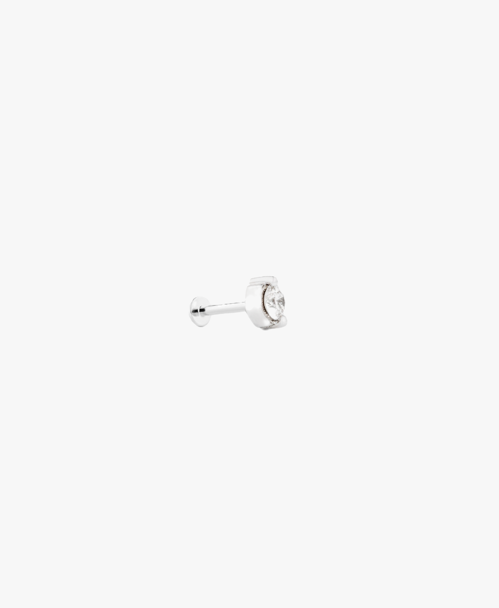 IVORY LABRET - LARGE - WHITE DIAMOND & WHITE GOLD made by ENNUI
