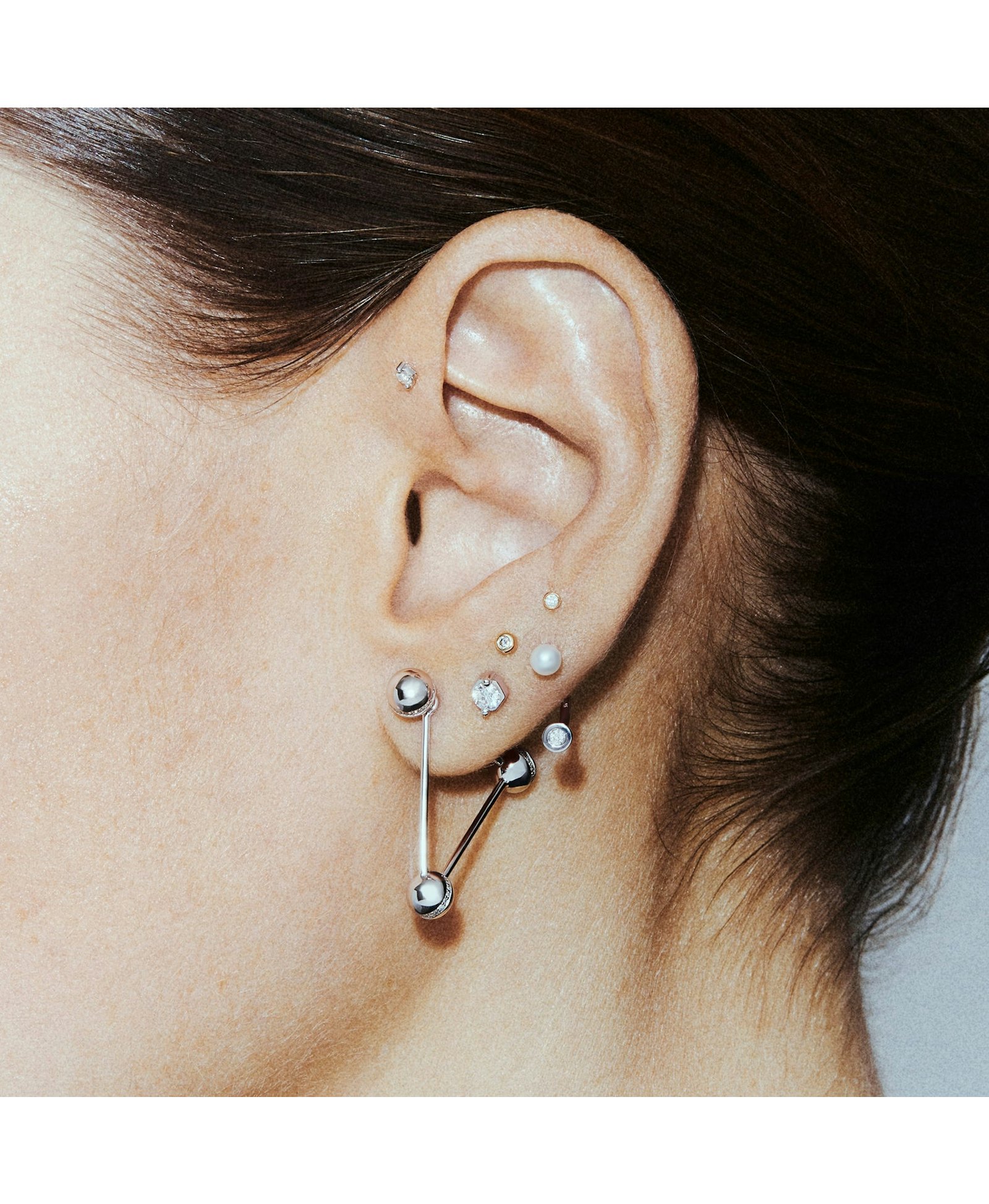 IVORY LABRET - LARGE - WHITE DIAMOND & WHITE GOLD made by ENNUI