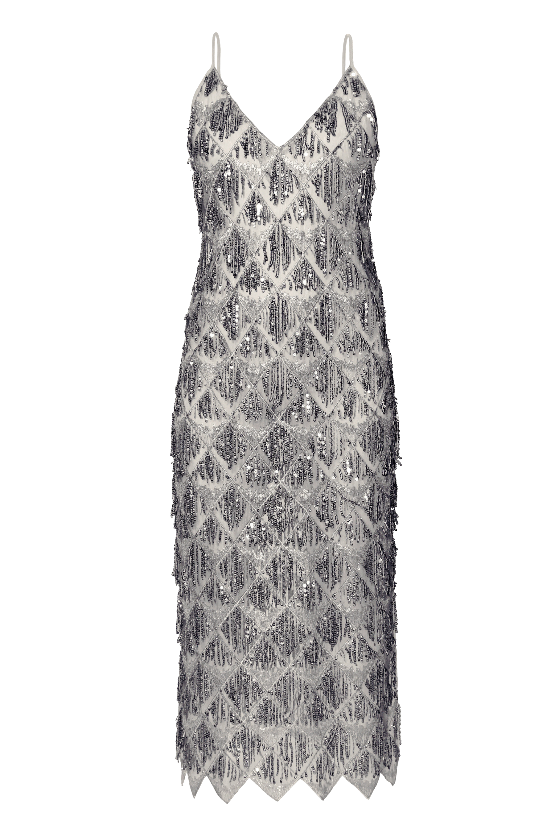 Shop Halewski Dress Marilyn Magnetic Glow In Stone Grey