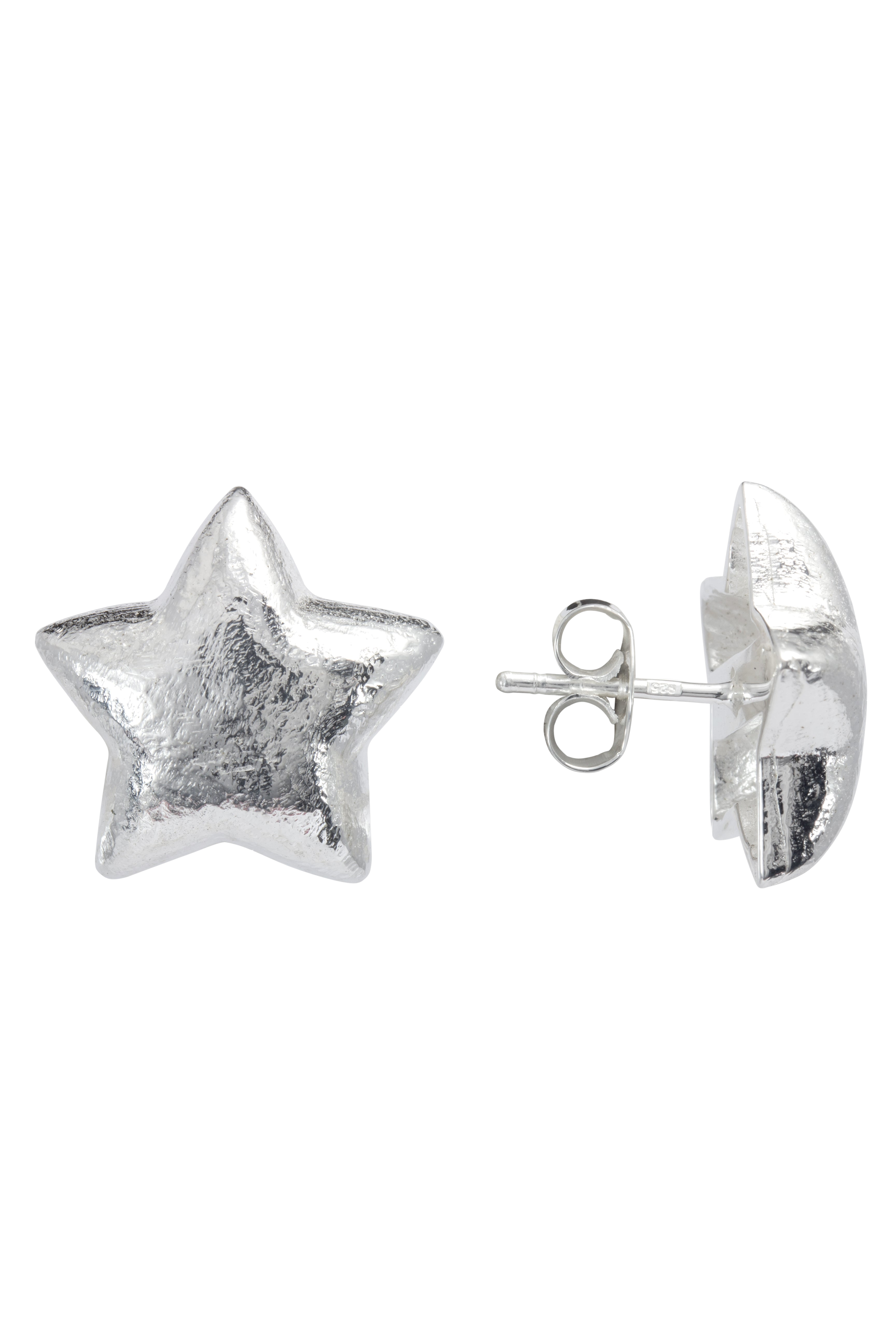 Shop Sunday Stephens Frosted Star Earrings Silver