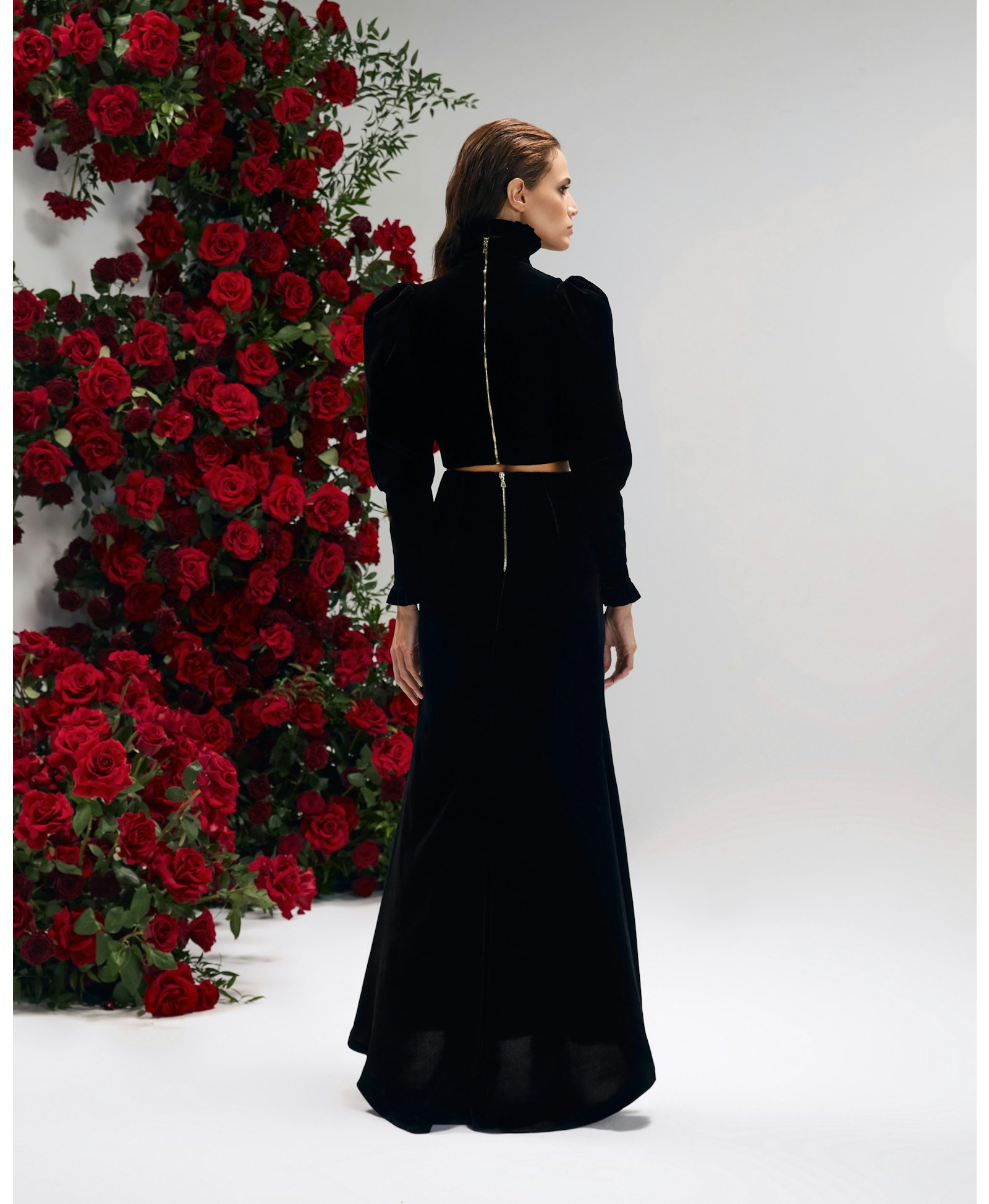 Rose Skirt Noir made by YVON