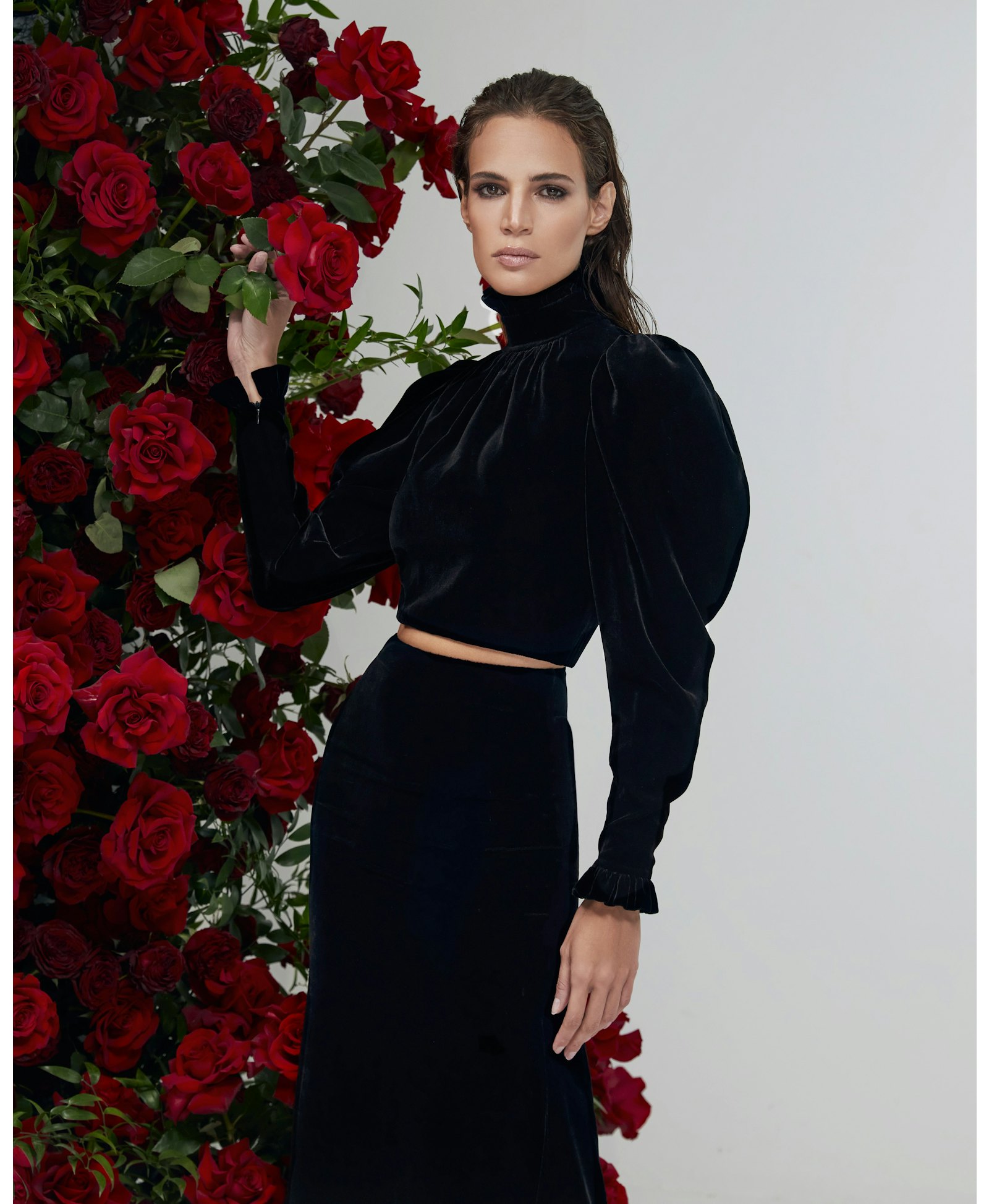 Rose Skirt Noir made by YVON