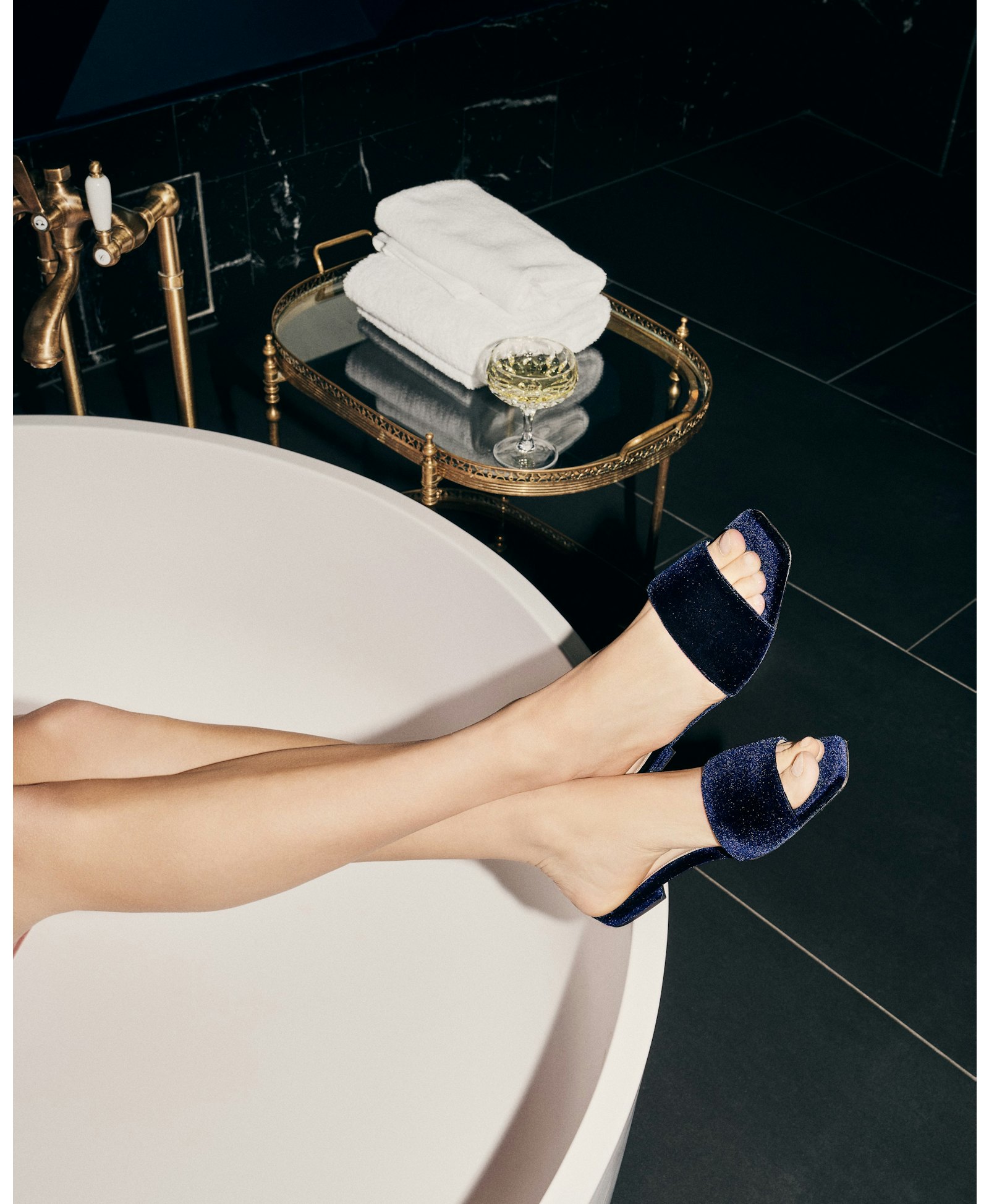 Lola Slides in Blue made by Miyana Berlin