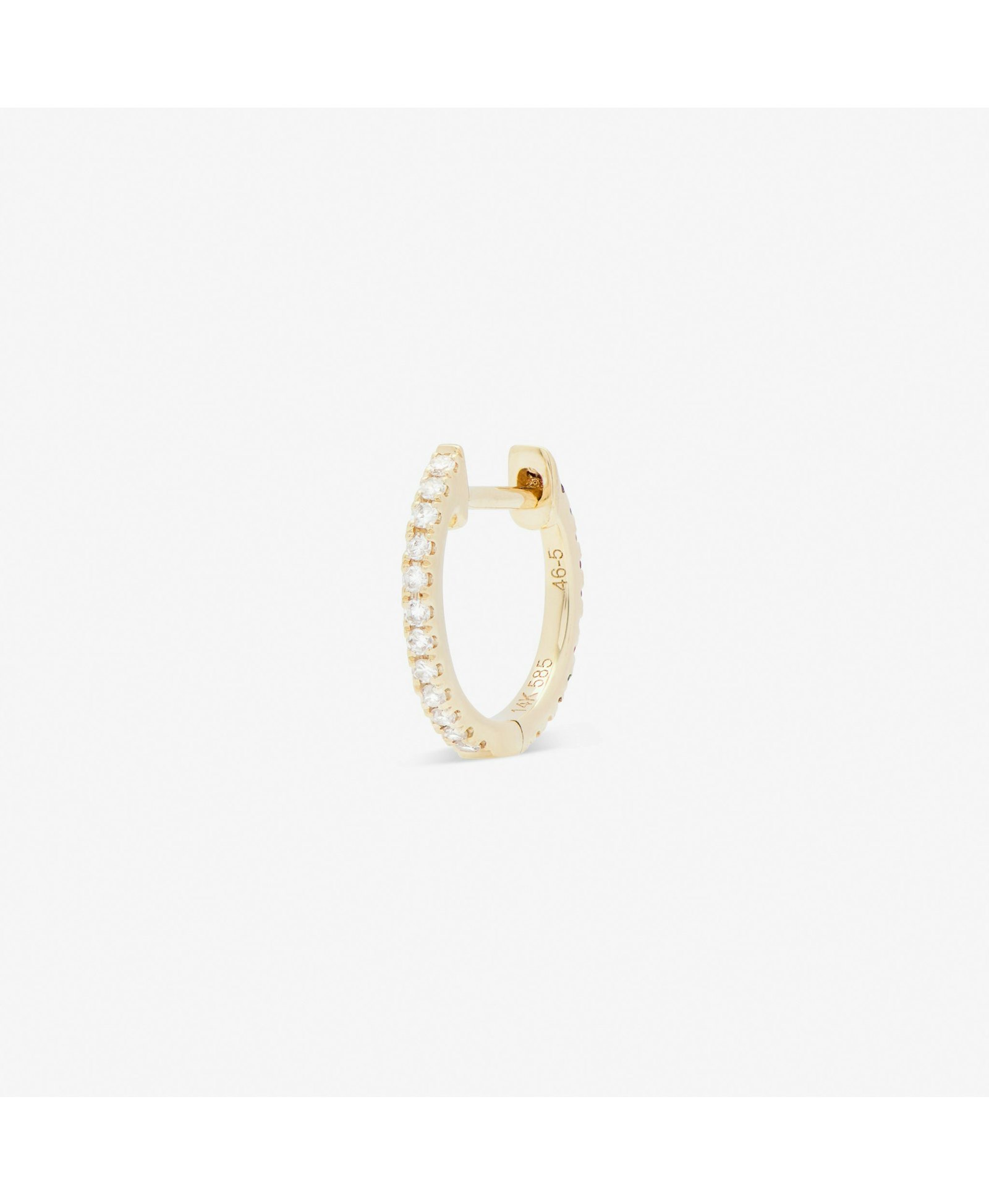 HOOP BLACK/WHITE DIAMOND & YELLOW GOLD - 10mm made by ENNUI