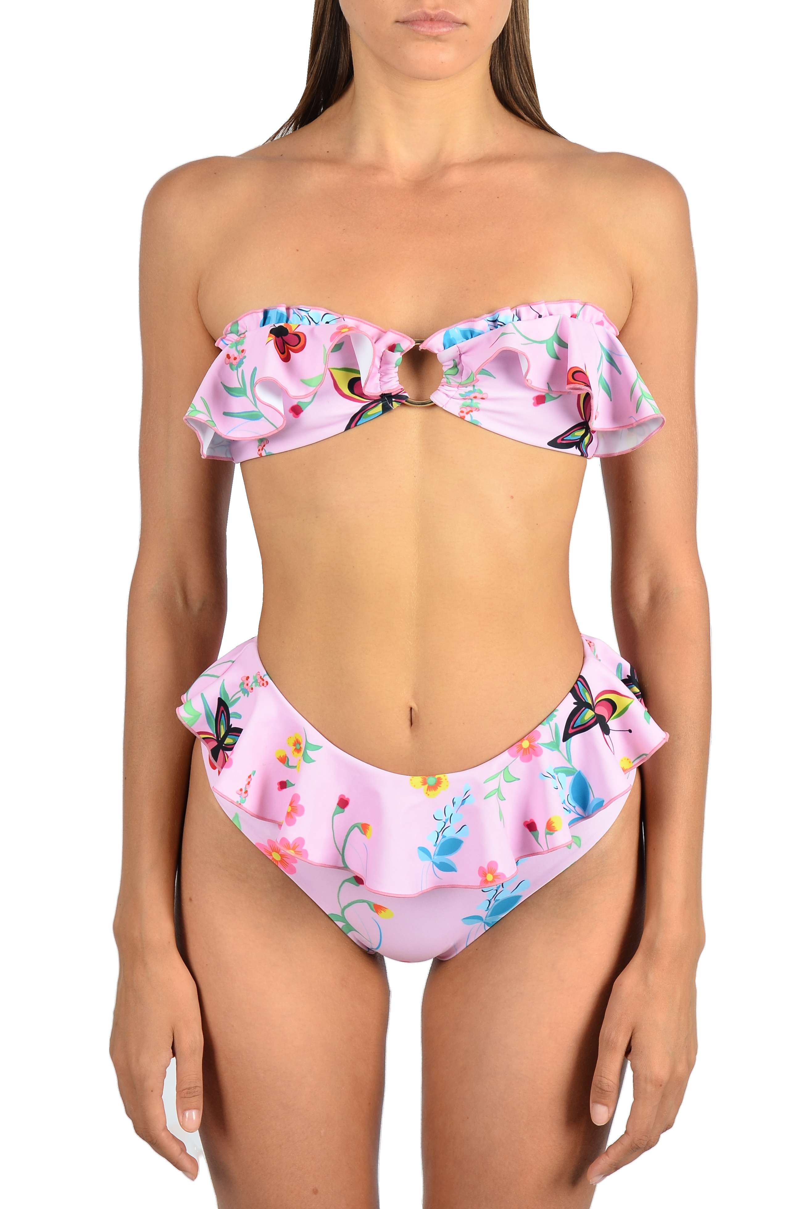 Oceanus Swimwear Remi Hand Embroidered Luxe Bikini In Multi