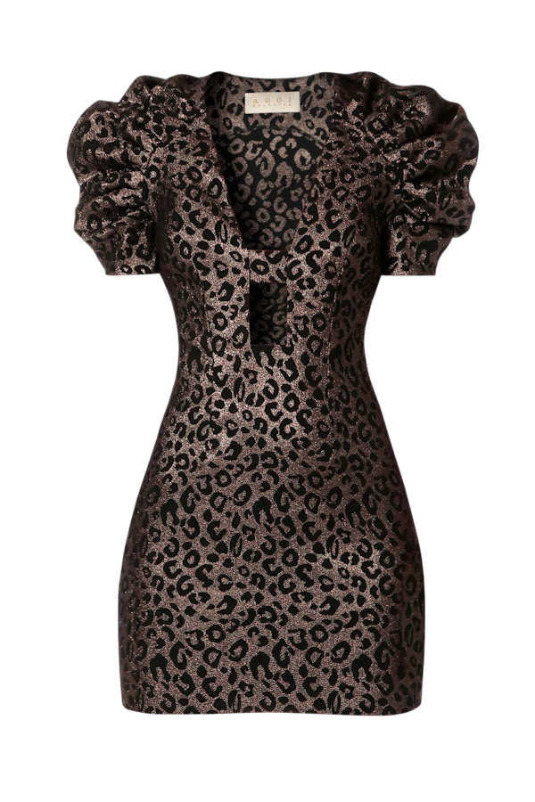 Aggi Dress Kitty Golden Cheetah