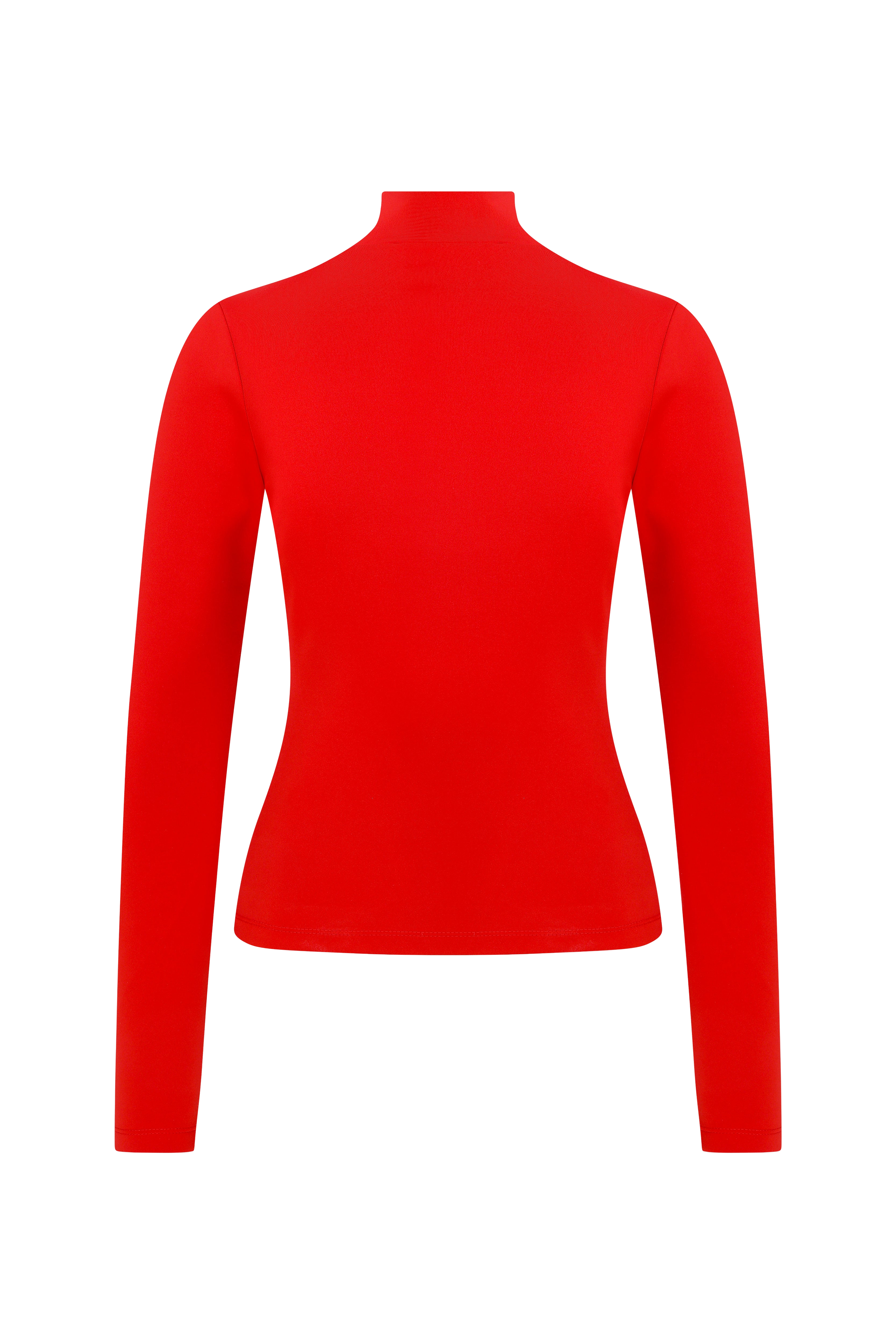 Shop Declara Red Blooming Crest Turtleneck