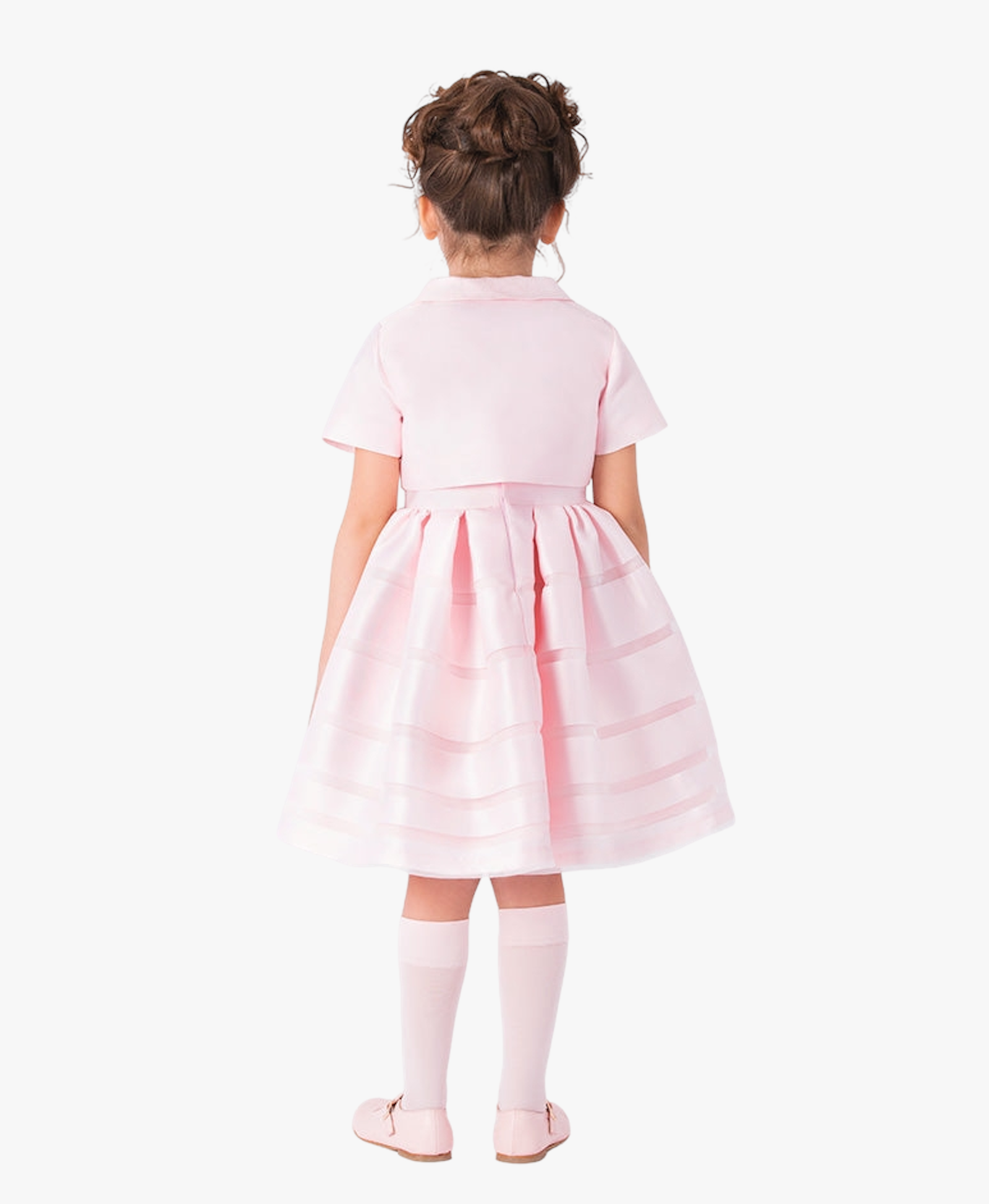 Pearl Pink Satin Girls Dress made by Mama Luma