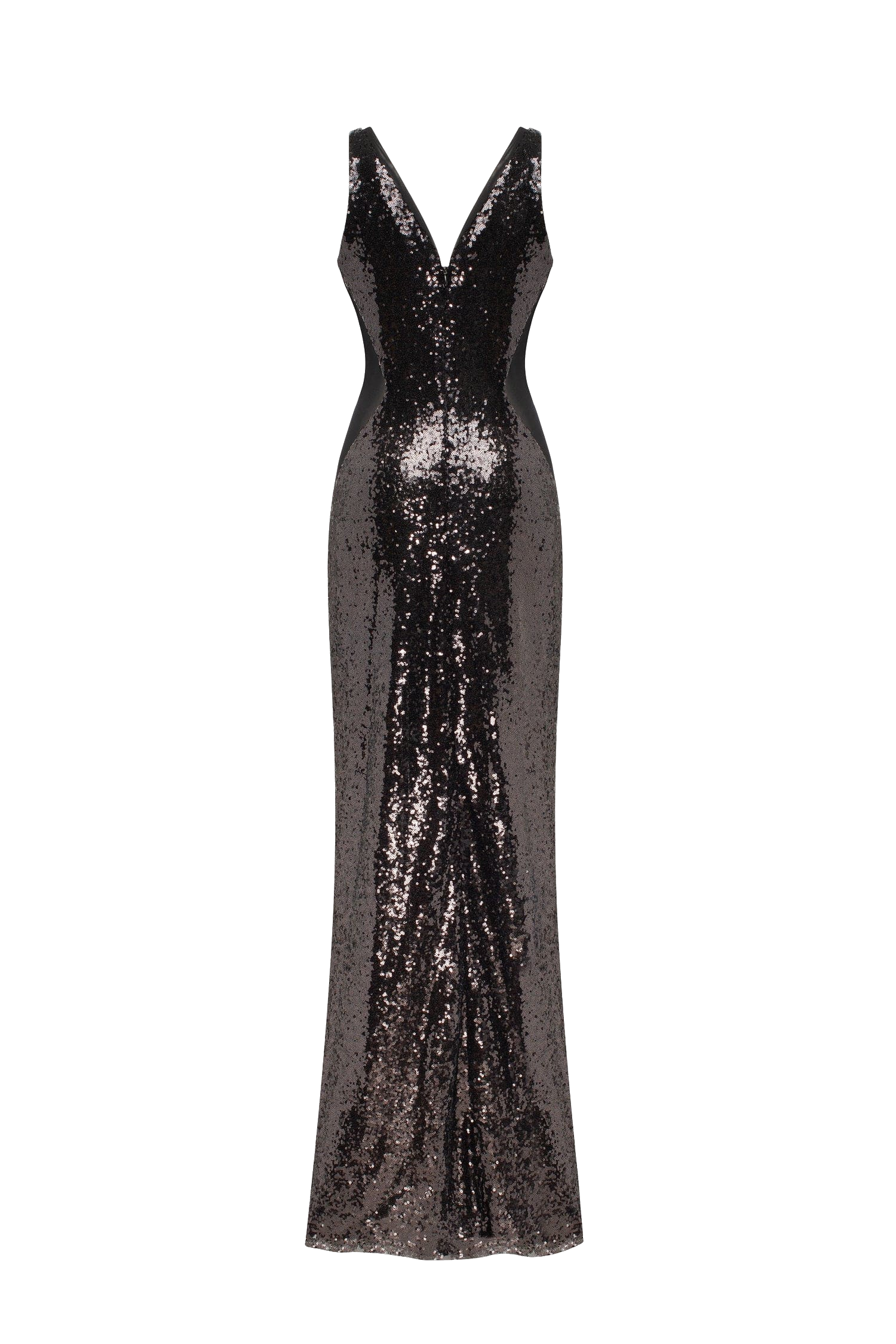 Shop Milla Dazzling Fully Sequined Black Maxi Dress, Smoky Quartz