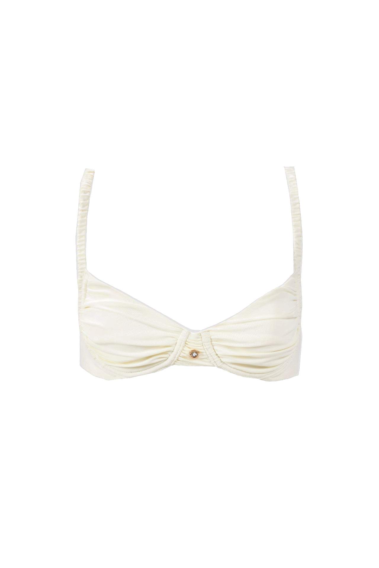 Shop Decolet The Label Ariel Underwire Bikini Top In Seashell In Ivory