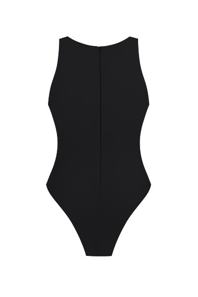 Shop Nué Piercing Bodysuit In Black